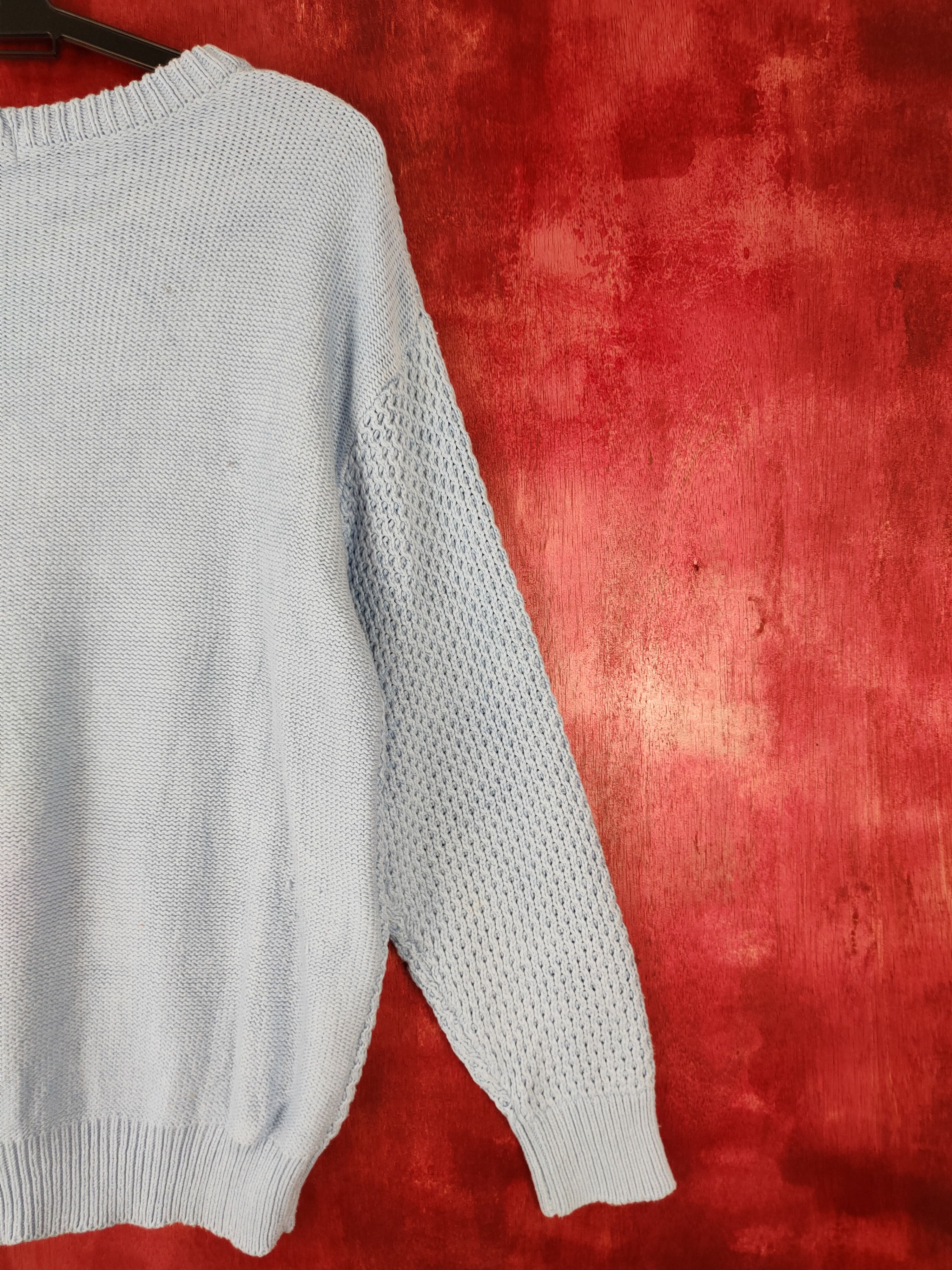 Homespun Knitwear × Japanese Brand GU Light Blue Shag Shaggy Fur Mohair Knitwear #S375 Size US M / EU 48-50 / 2 - 7 Thumbnail