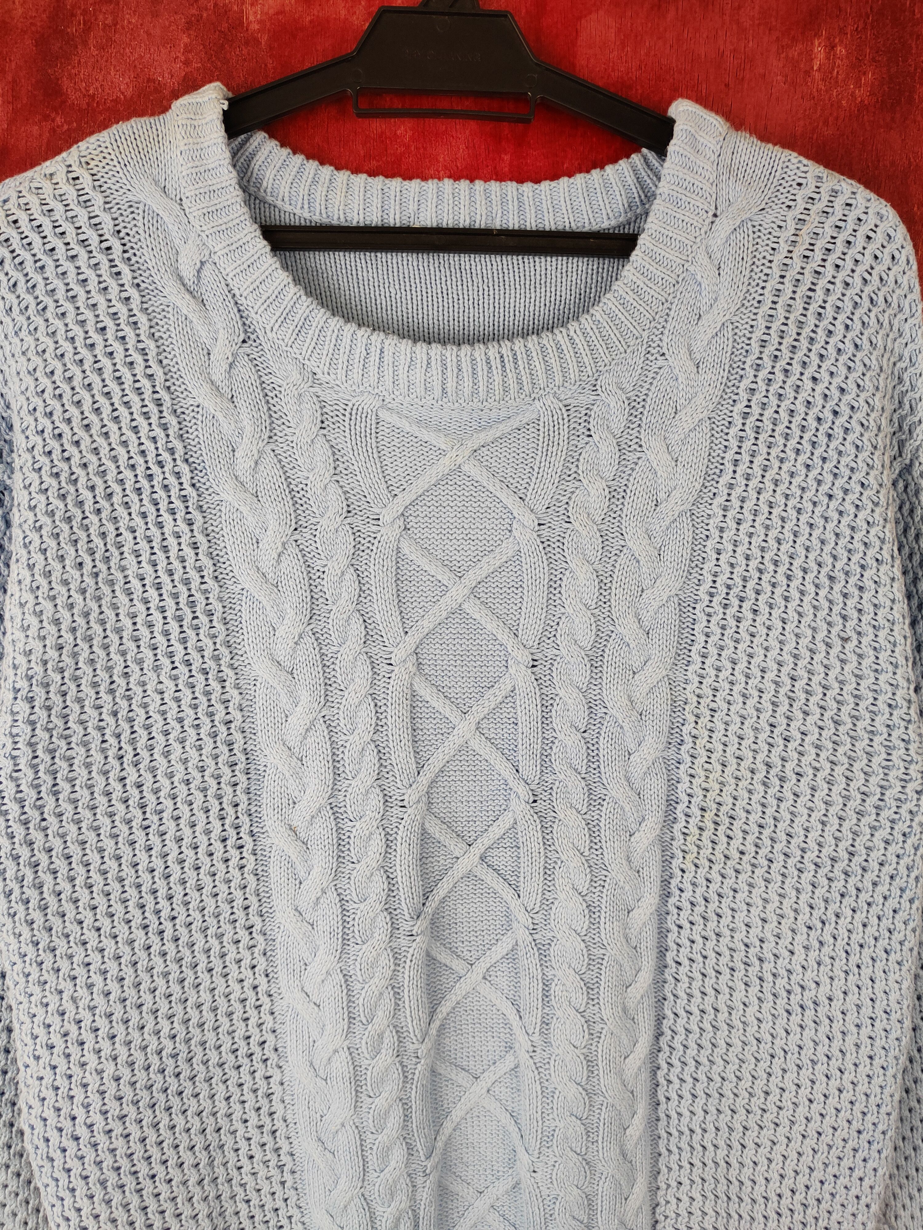 Homespun Knitwear × Japanese Brand GU Light Blue Shag Shaggy Fur Mohair Knitwear #S375 Size US M / EU 48-50 / 2 - 2 Thumbnail