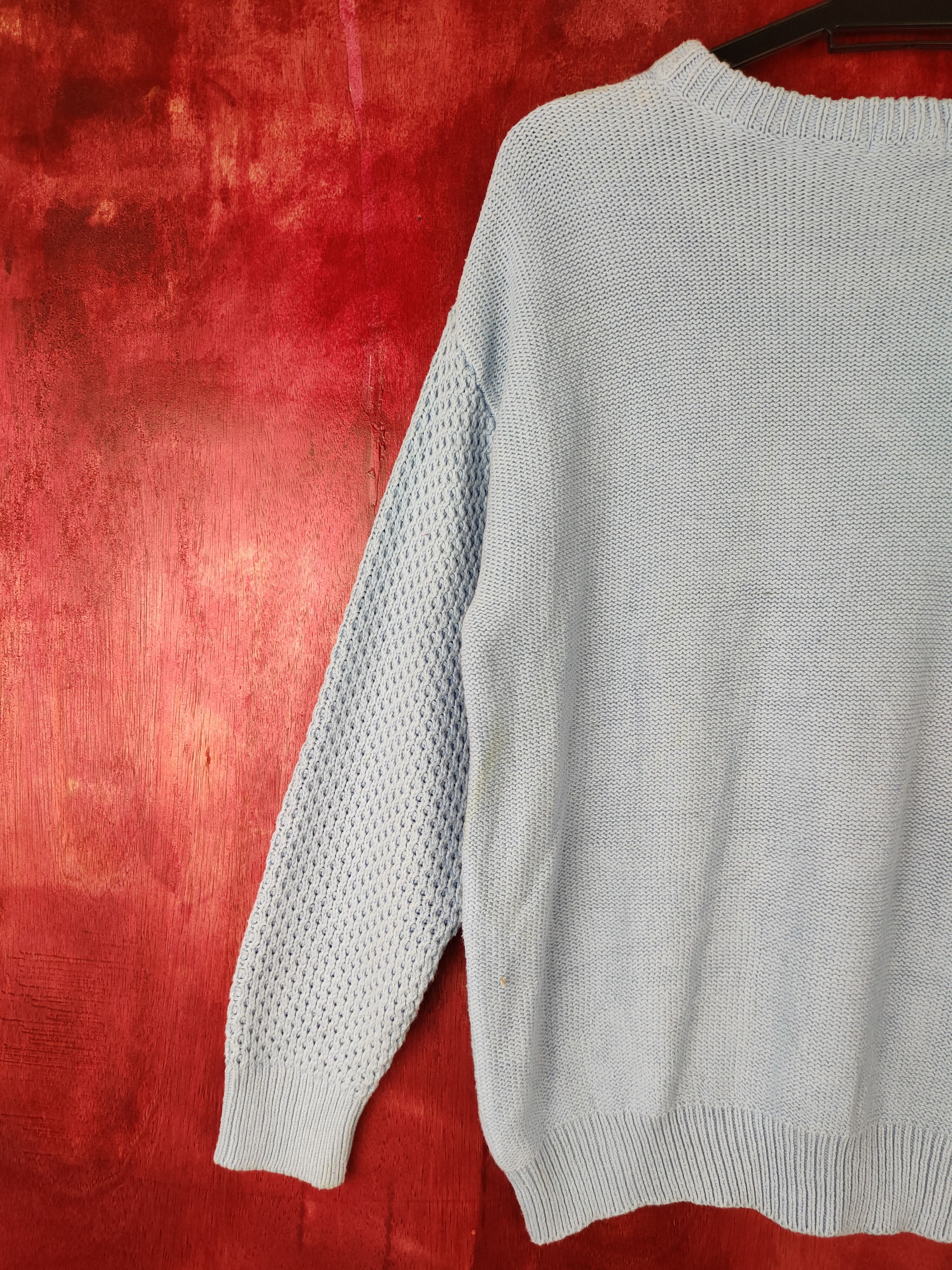 Homespun Knitwear × Japanese Brand GU Light Blue Shag Shaggy Fur Mohair Knitwear #S375 Size US M / EU 48-50 / 2 - 6 Thumbnail