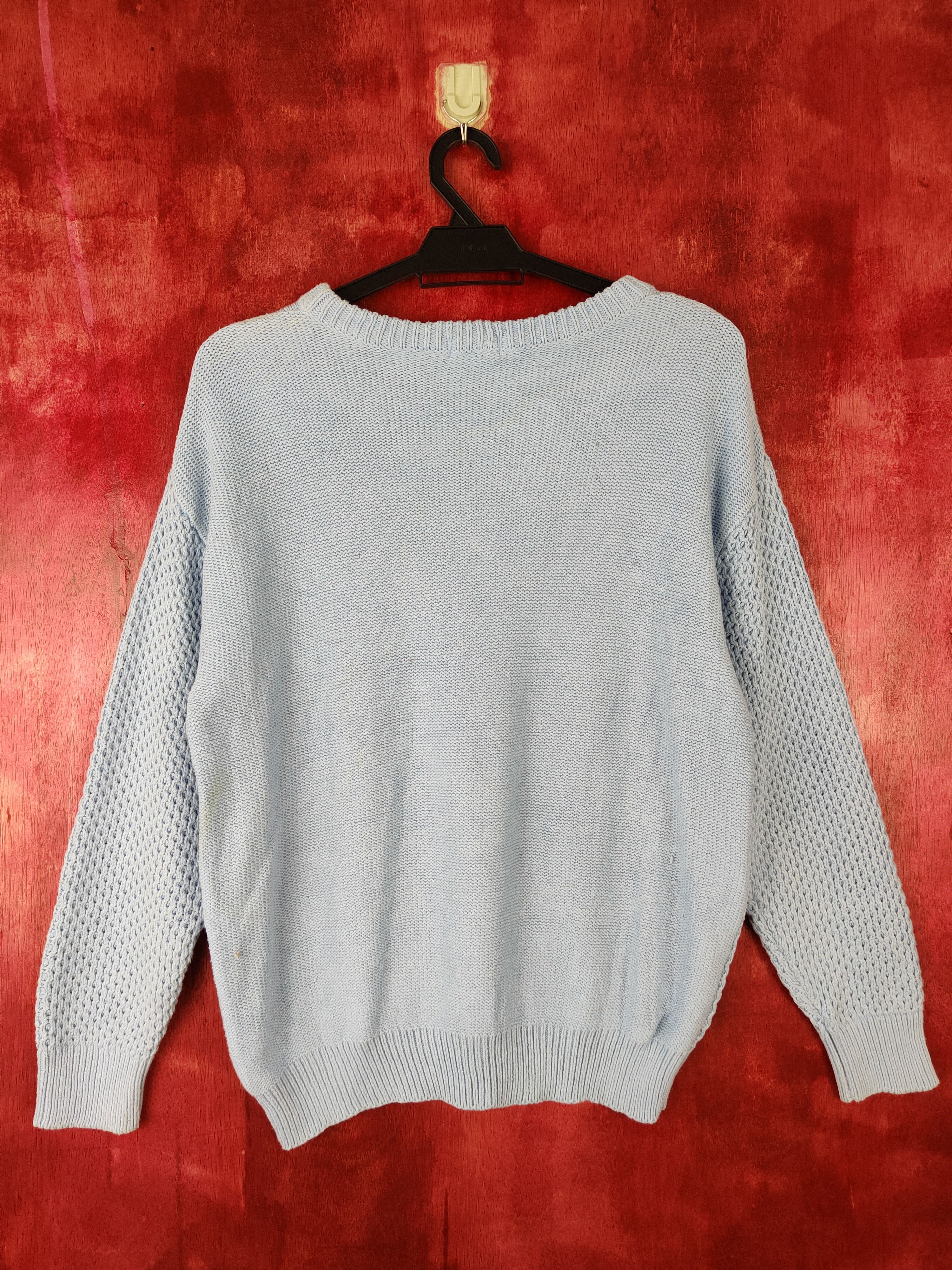 Homespun Knitwear × Japanese Brand GU Light Blue Shag Shaggy Fur Mohair Knitwear #S375 Size US M / EU 48-50 / 2 - 5 Thumbnail