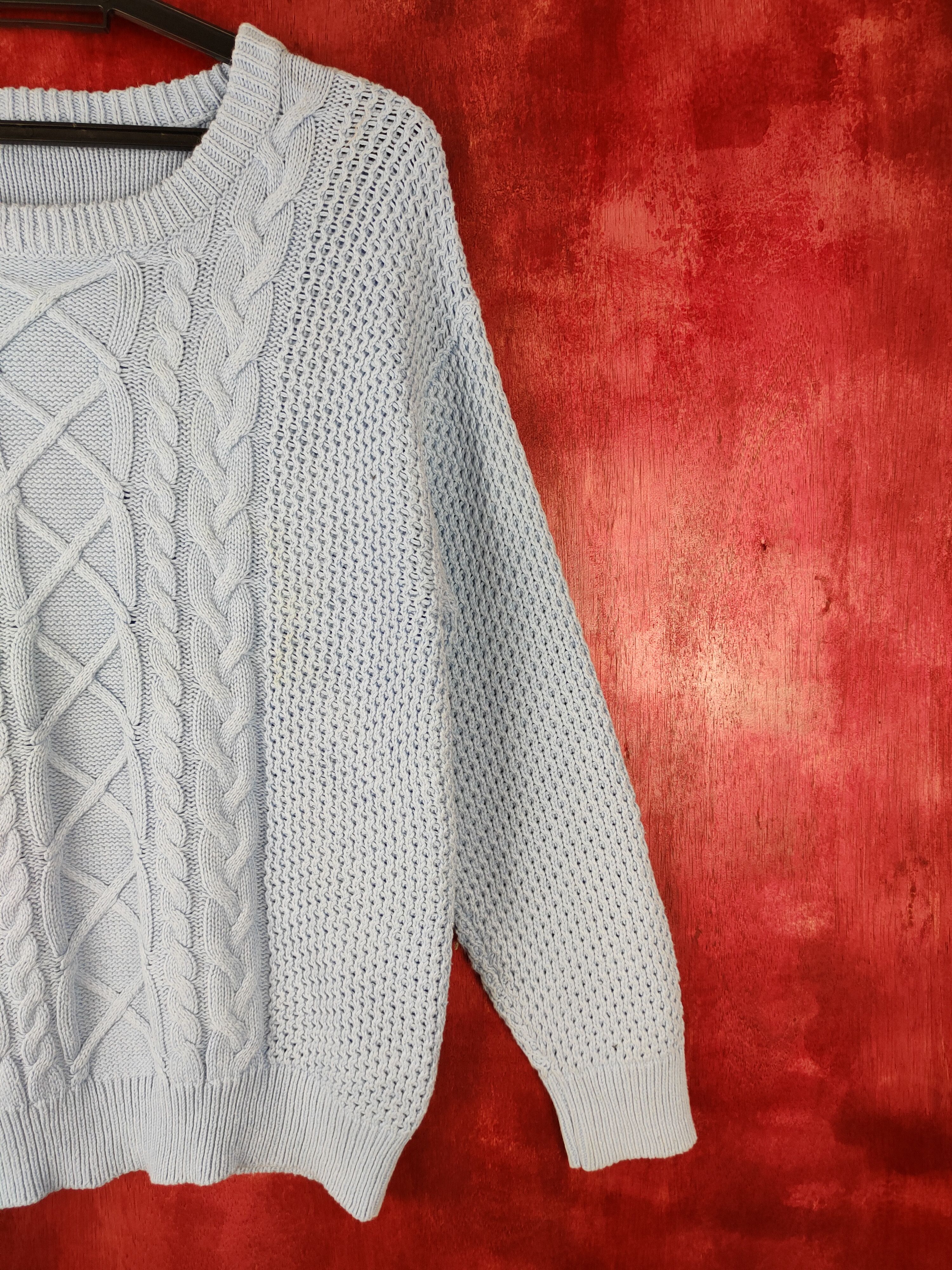 Homespun Knitwear × Japanese Brand GU Light Blue Shag Shaggy Fur Mohair Knitwear #S375 Size US M / EU 48-50 / 2 - 4 Thumbnail