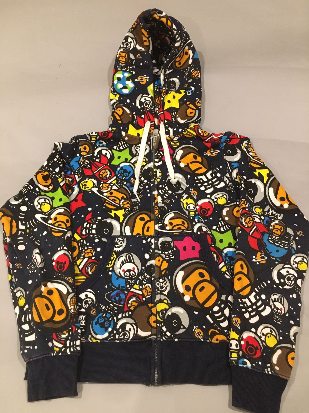 APE BAPE kaws CHOCOOLATE パーカー　BABY MILO BAPE × kaws milo companion full zip hoodie pink Women's A