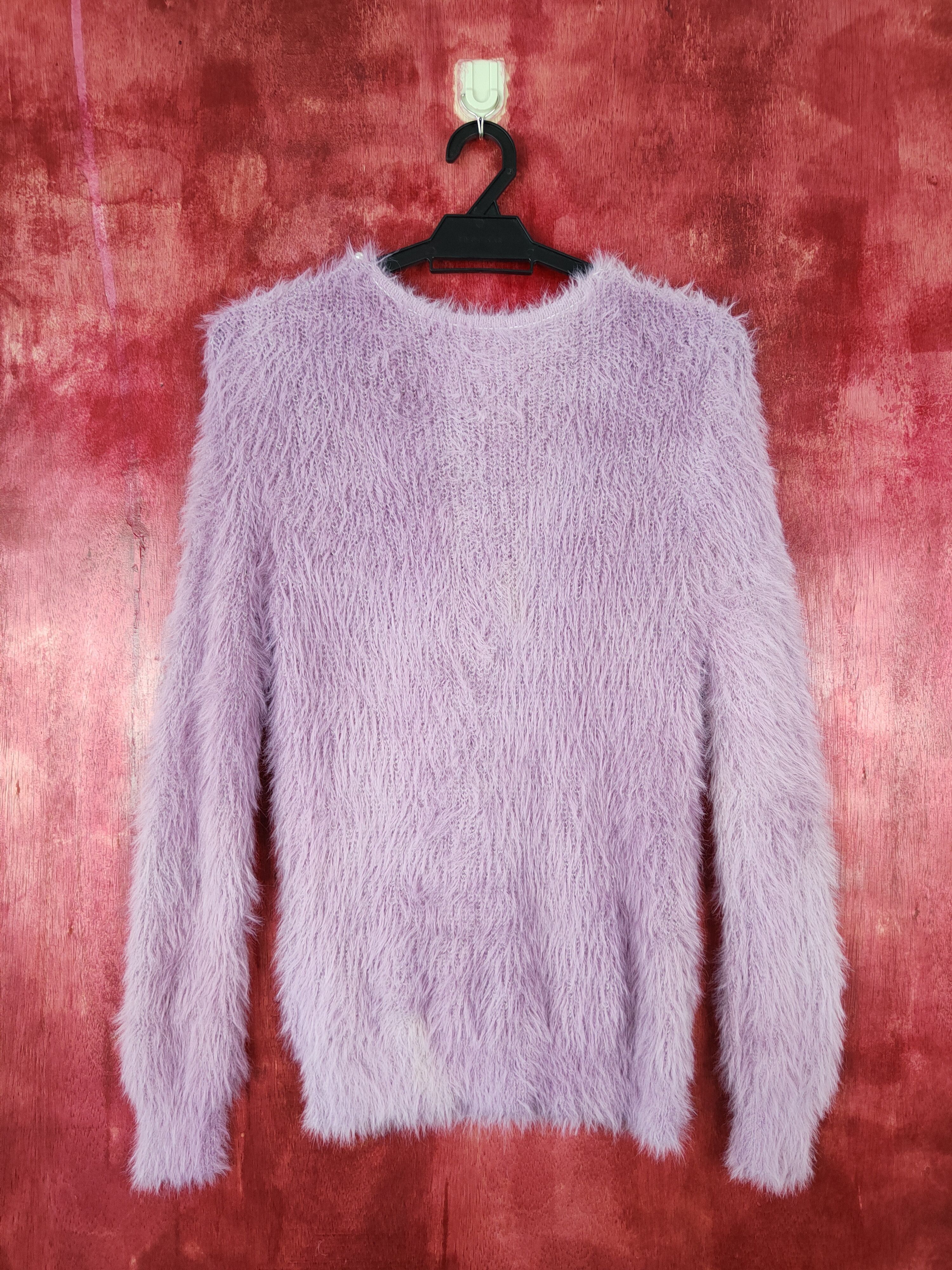 Homespun Knitwear × Japanese Brand Persodea Purple Shag Shaggy Fur Mohair Knitwear #S367 Size M / US 6-8 / IT 42-44 - 5 Thumbnail