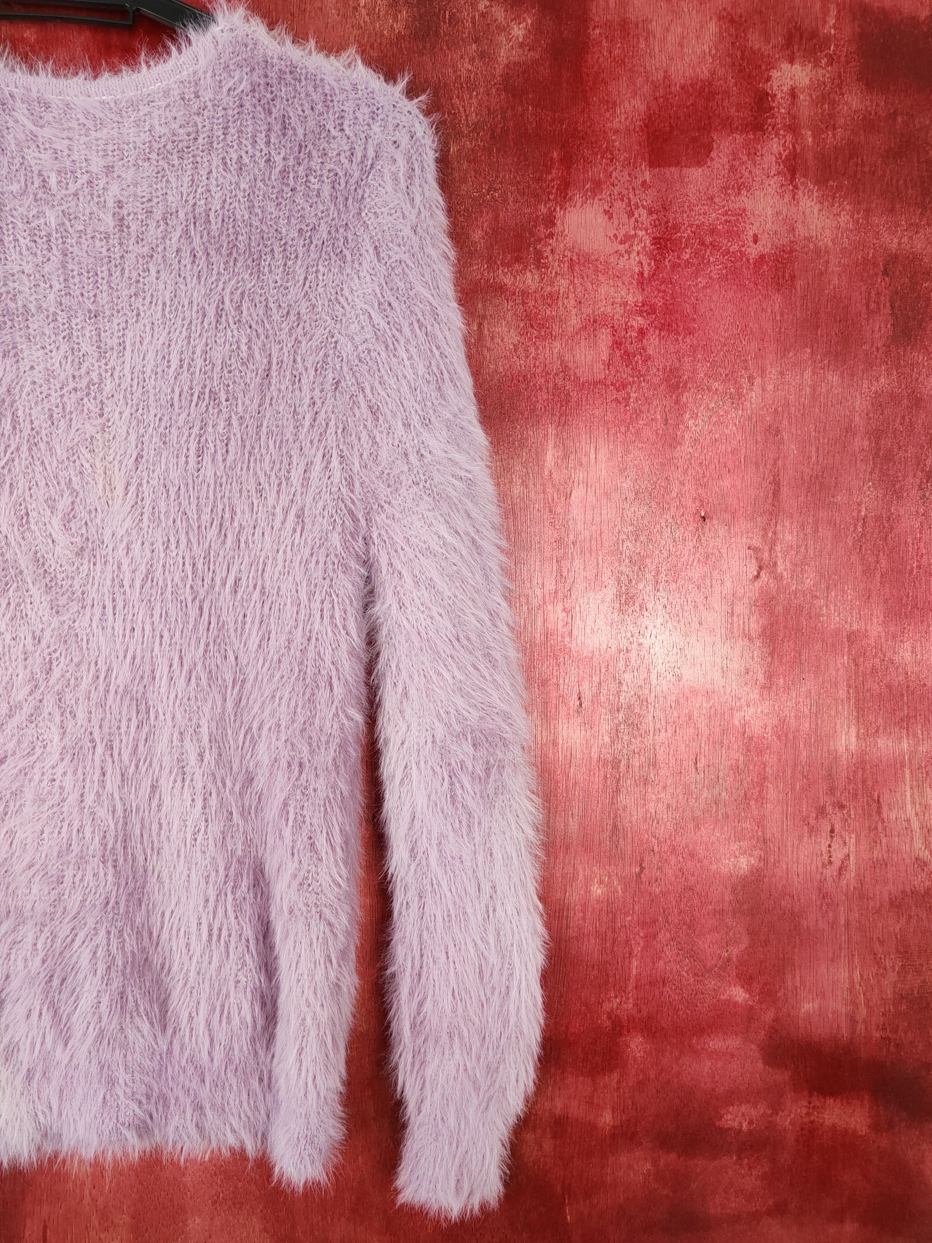 Homespun Knitwear × Japanese Brand Persodea Purple Shag Shaggy Fur Mohair Knitwear #S367 Size M / US 6-8 / IT 42-44 - 7 Thumbnail