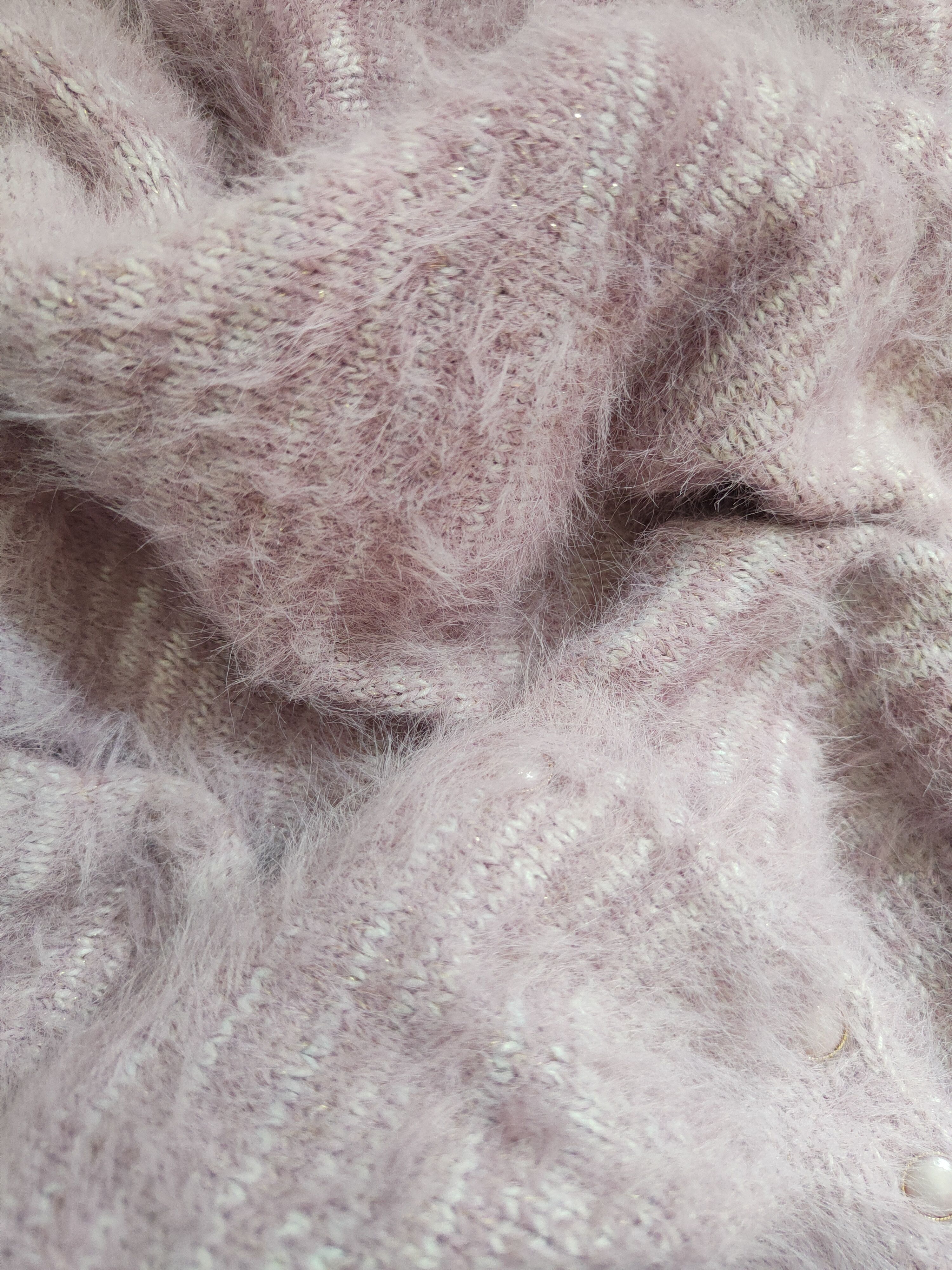 Vintage HK Works London Purple shag shaggy mohair Cardigan #S362 Size M / US 6-8 / IT 42-44 - 8 Thumbnail