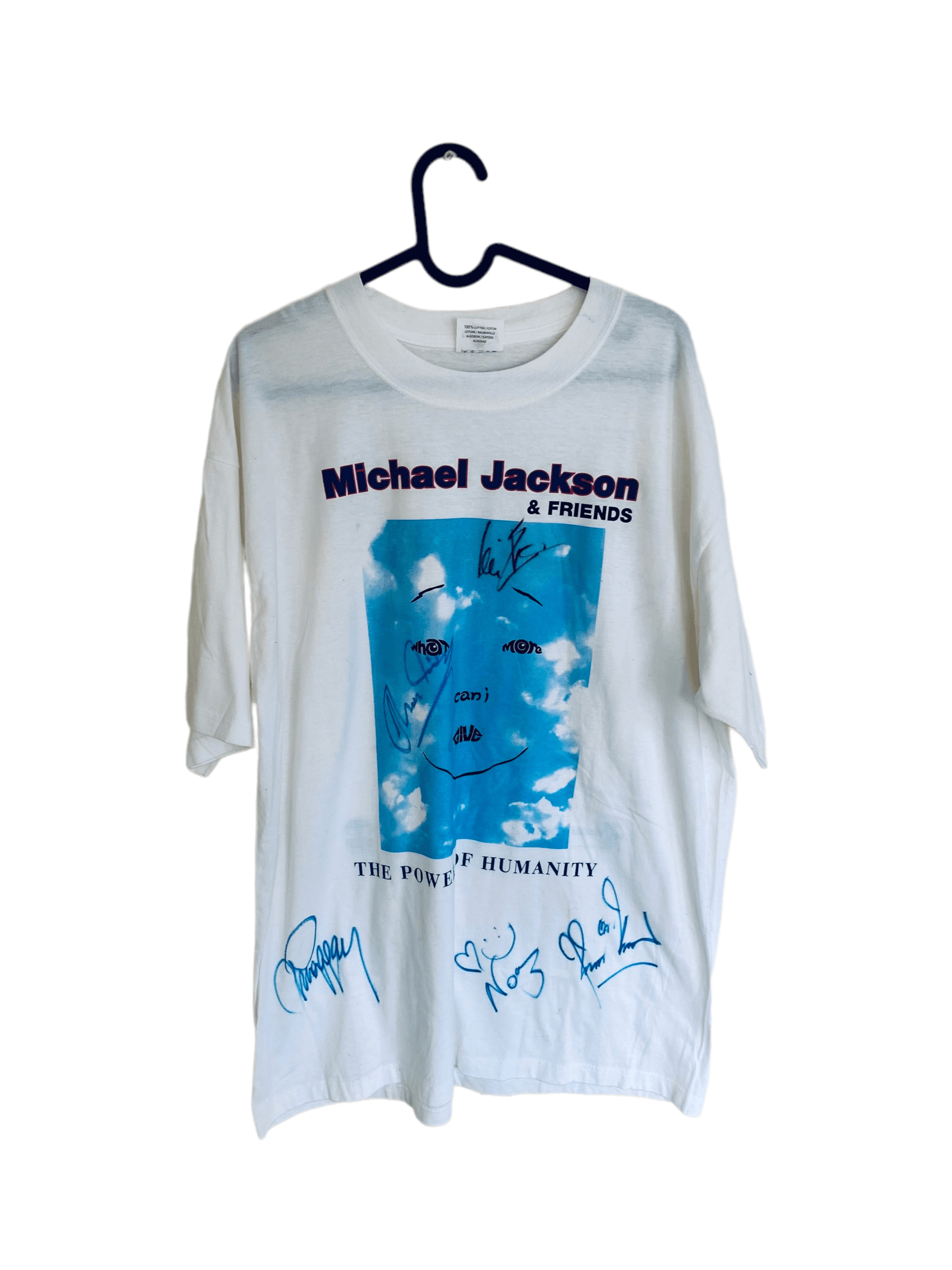 Band Tees × Michael Jackson Michael Jackson the power of humanity1999 tee w/autographs Size US XL / EU 56 / 4 - 1 Thumbnail