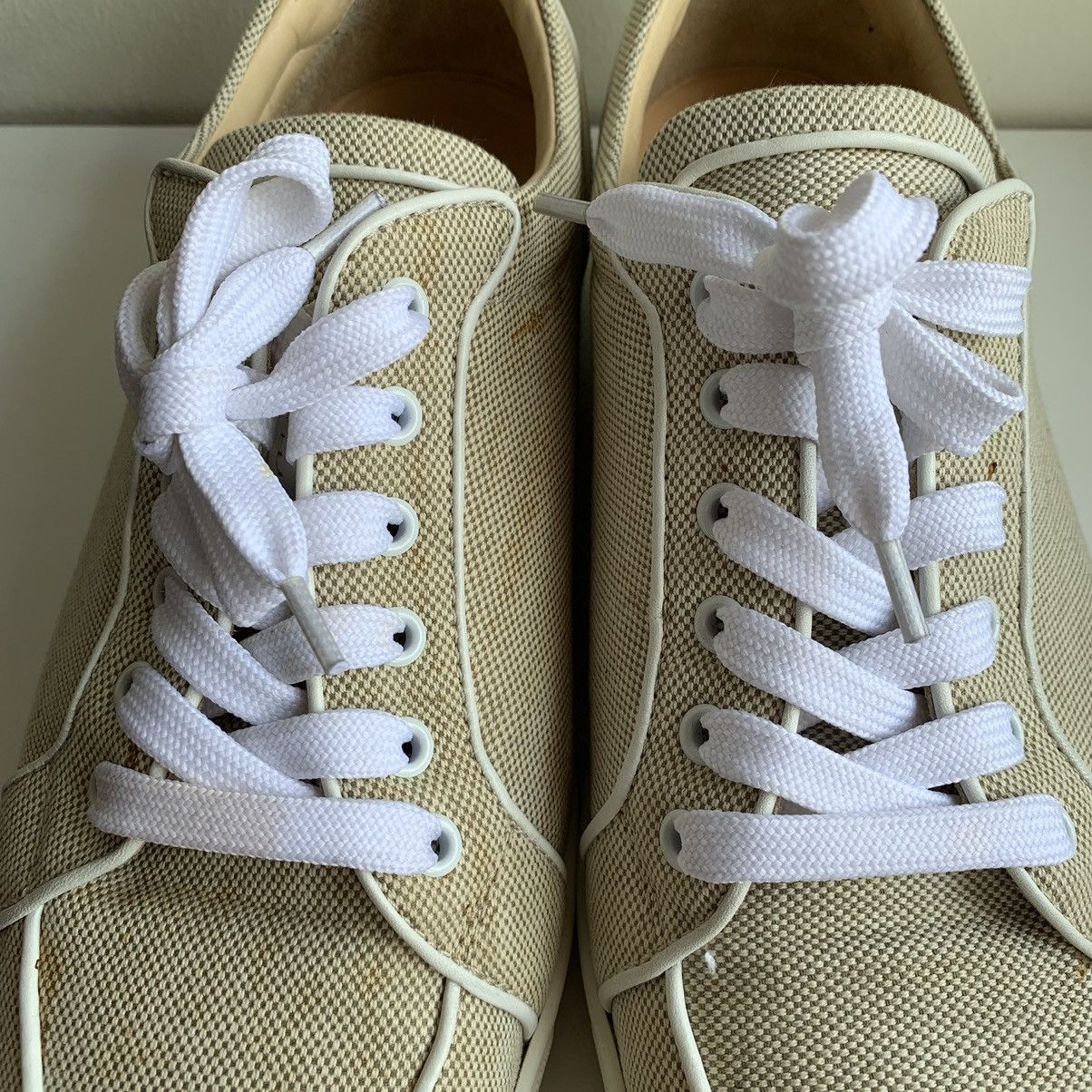 Christian Louboutin Beige Canvas Sneaker Size US 12 / EU 45 - 5 Thumbnail