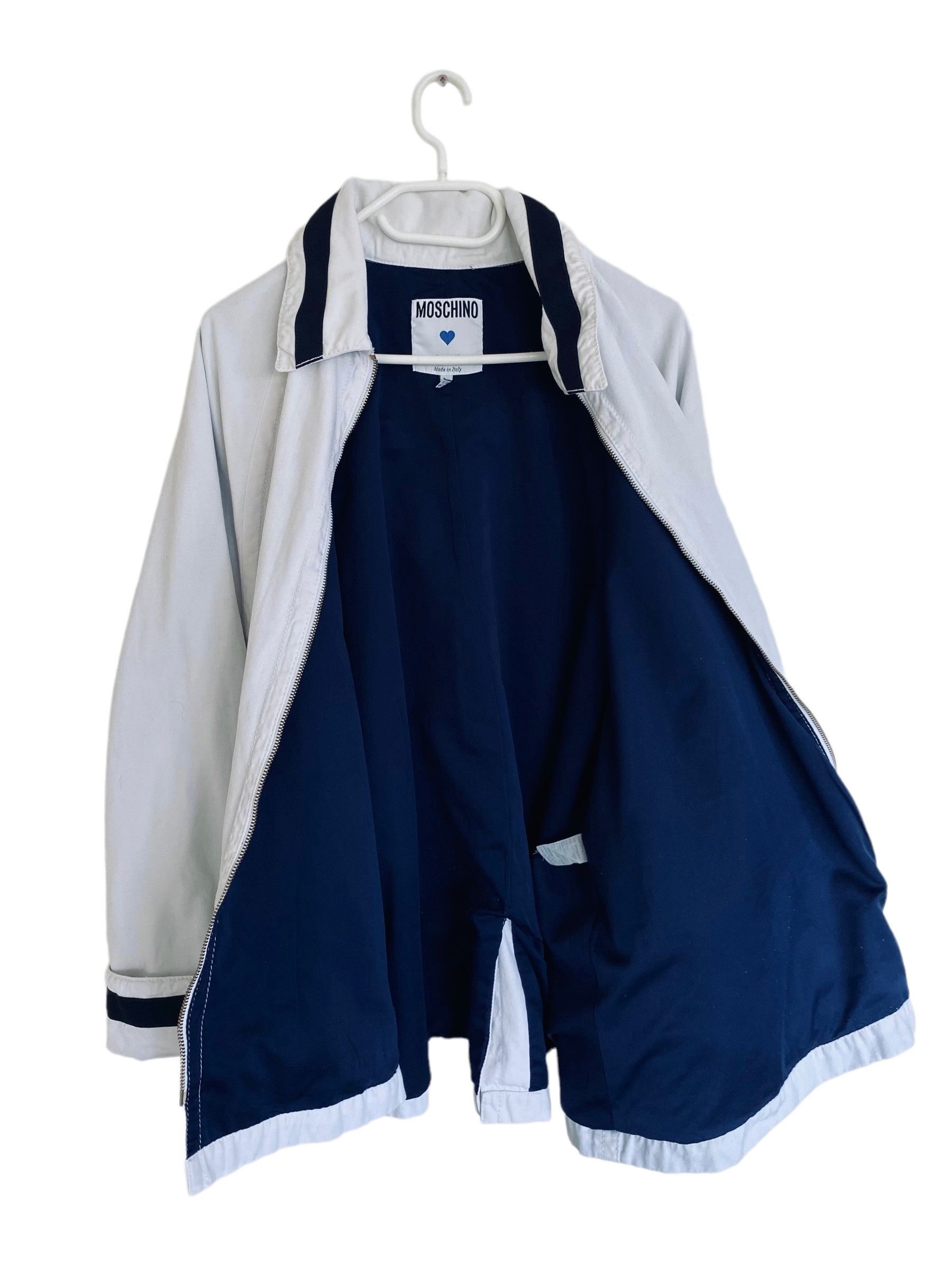 Moschino Moschino white denim oversized coat, size FR44 Size L / US 10 / IT 46 - 4 Thumbnail