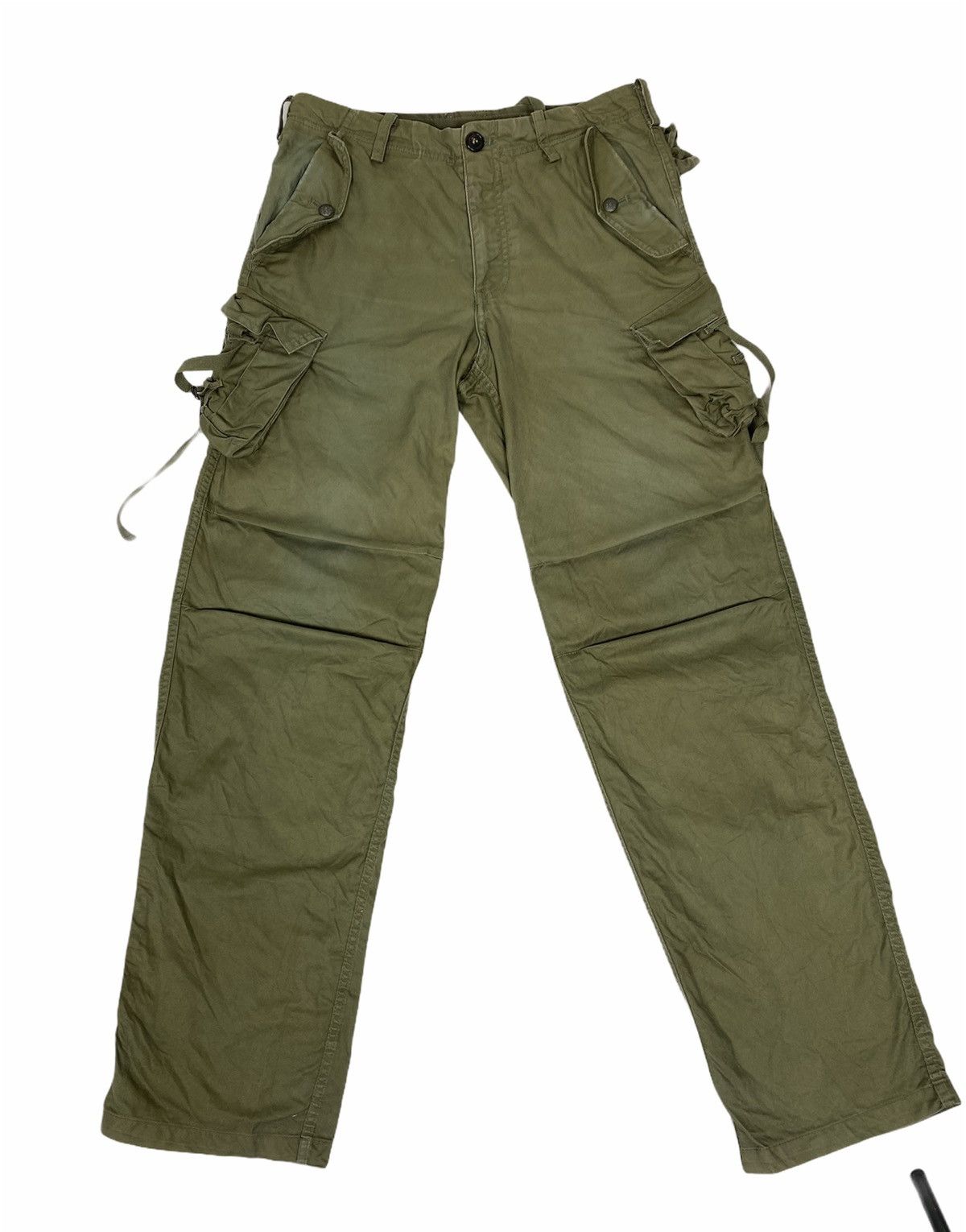 image of Ato x Ato Matsumoto By Kiyoshi Yanena Cargo Tectical Pants S062 in Green, Men's (Size 30)