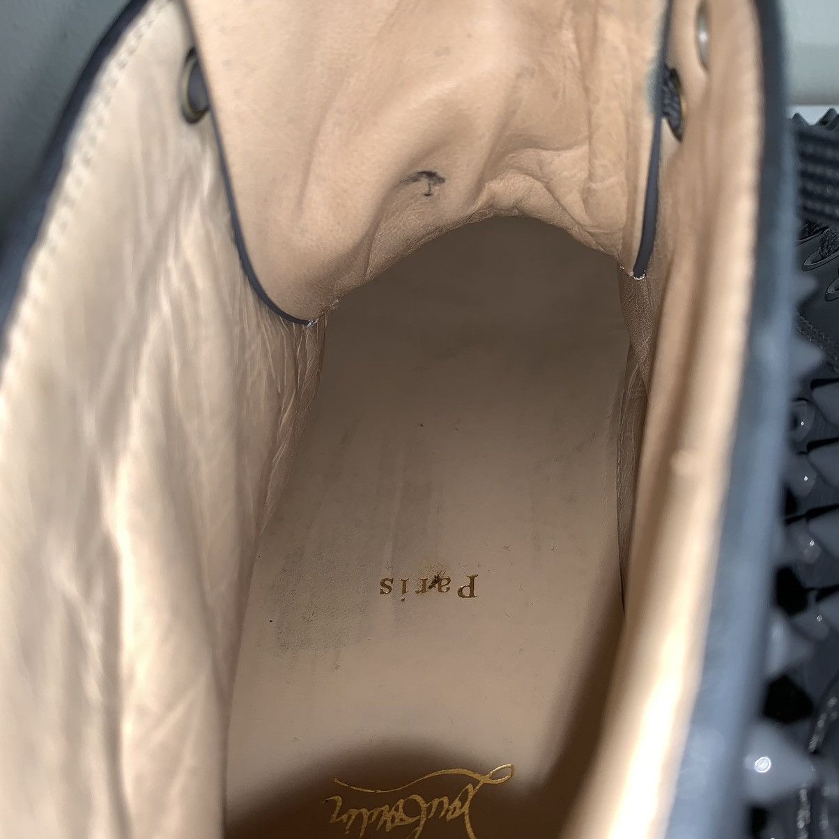 Christian Louboutin High Top Blue Sneakers with Blue Studded Toe Size US 11 / EU 44 - 14 Thumbnail