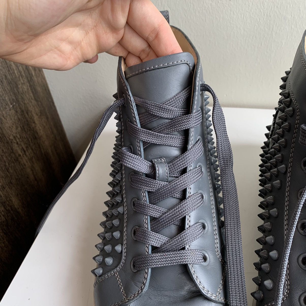 Christian Louboutin High Top Blue Sneakers with Blue Studded Toe Size US 11 / EU 44 - 5 Thumbnail
