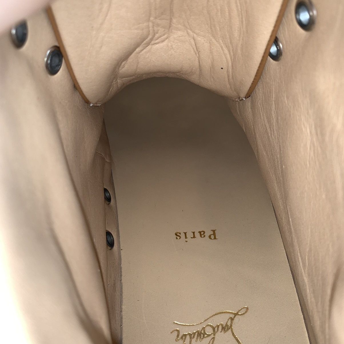 Christian Louboutin High Top Brown Sneakers with Silver Studs Size US 12 / EU 45 - 8 Thumbnail