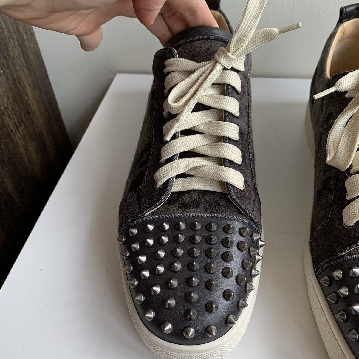 Christian Louboutin Low Top Grey Camo Wool Sneaker Size US 11.5 / EU 44-45 - 4 Thumbnail