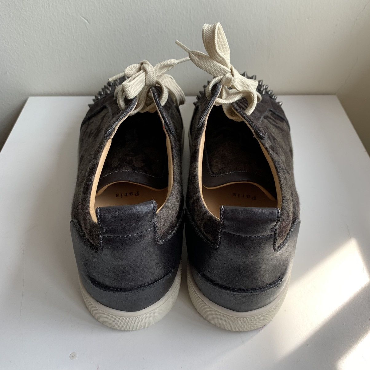 Christian Louboutin Low Top Grey Camo Wool Sneaker Size US 11.5 / EU 44-45 - 7 Thumbnail