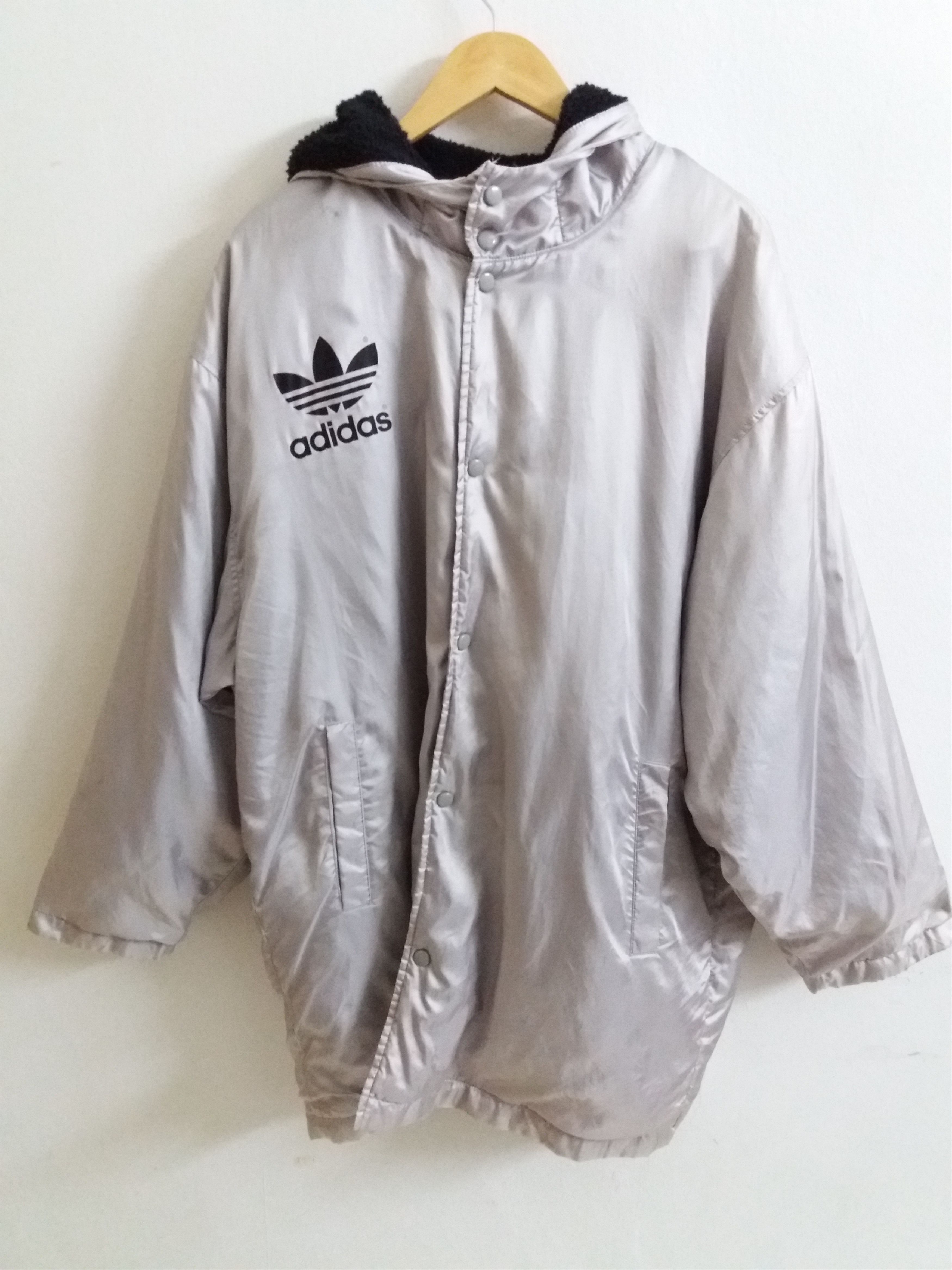 Adidas Vintage Adidas Trefoil Long Jacket Big Logo Armpit 27"x35" Size US XL / EU 56 / 4 - 2 Thumbnail