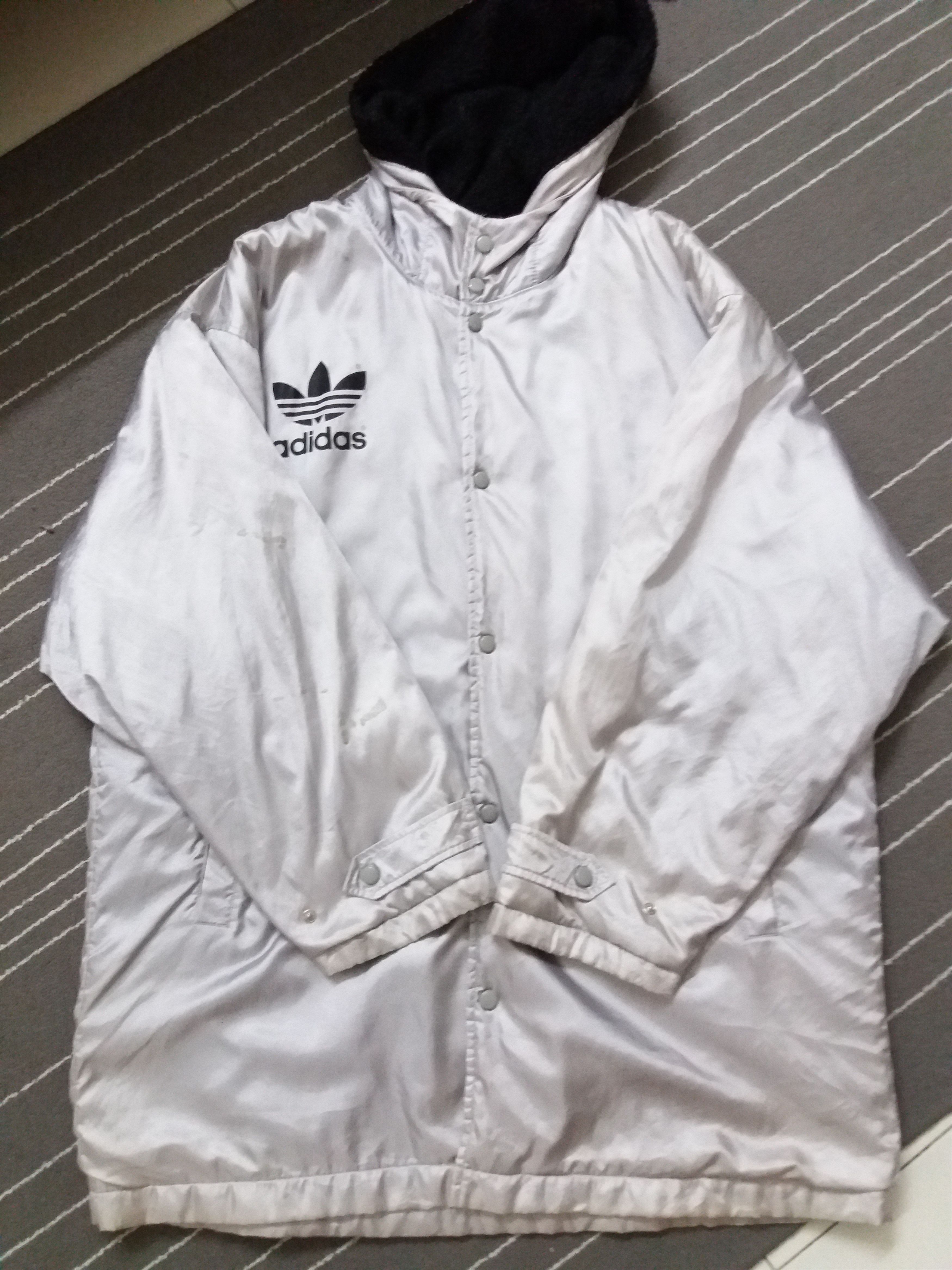 Adidas Vintage Adidas Trefoil Long Jacket Big Logo Armpit 27"x35" Size US XL / EU 56 / 4 - 3 Thumbnail