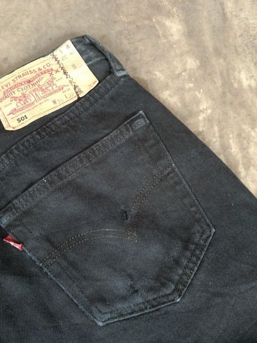 Levi's × Vintage Vintage Levis 501 Black Distressed Jeans 36x32 Size US 36 / EU 52 - 6 Thumbnail