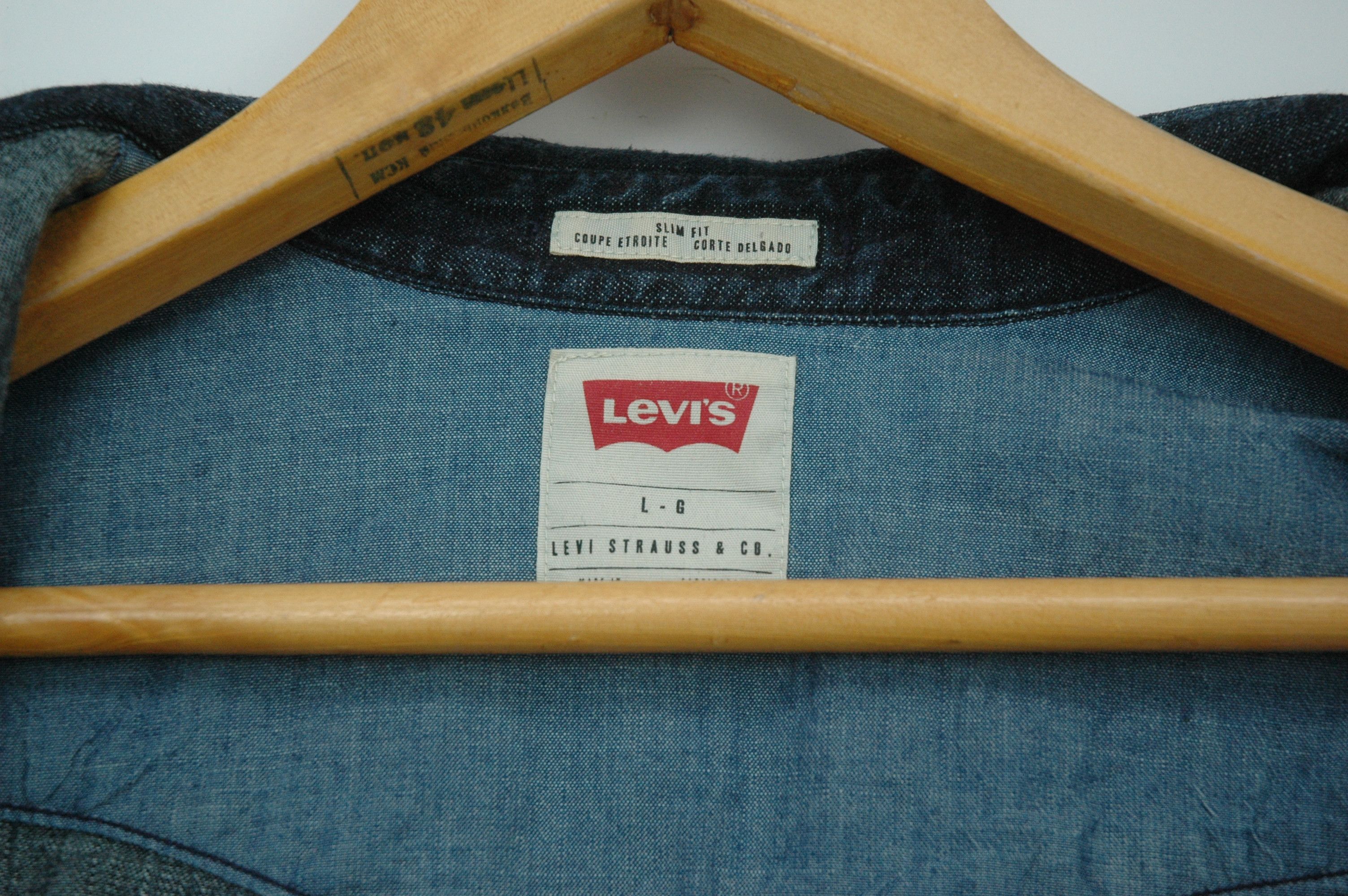 Levi's Levis Denim Overshirt Slim Fit Size US L / EU 52-54 / 3 - 9 Thumbnail