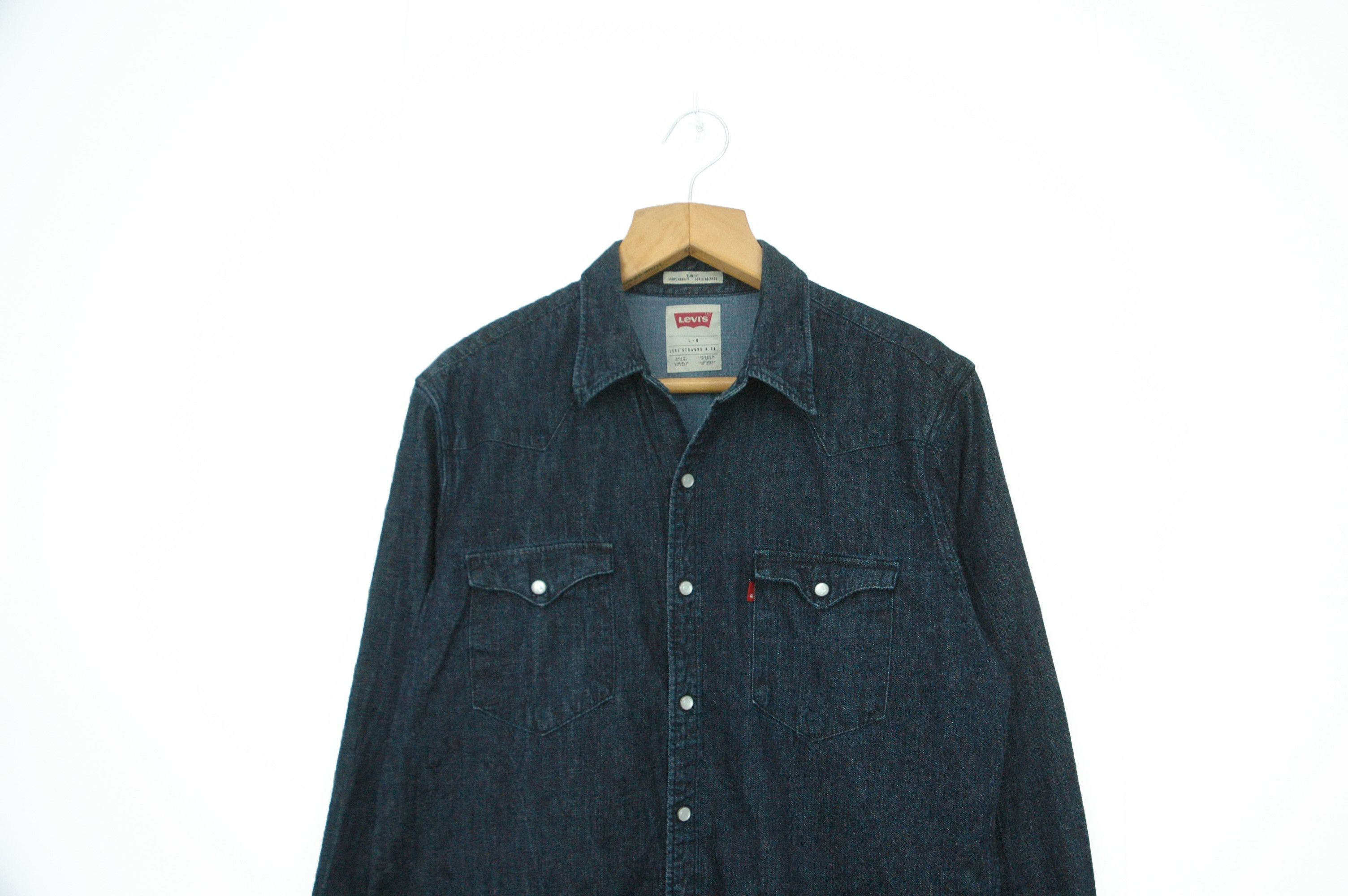 Levi's Levis Denim Overshirt Slim Fit Size US L / EU 52-54 / 3 - 2 Thumbnail