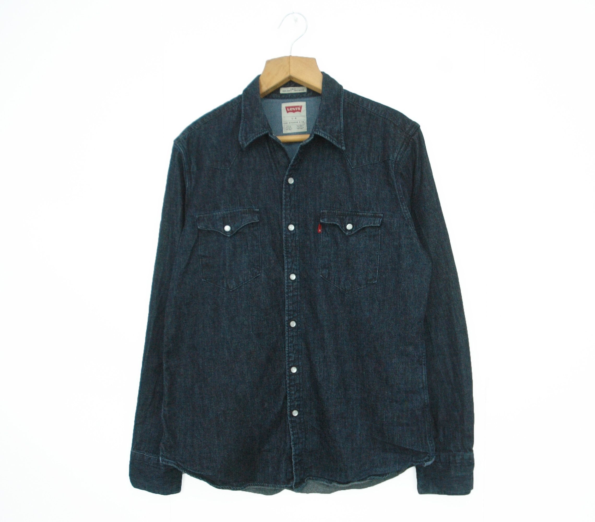 Levi's Levis Denim Overshirt Slim Fit Size US L / EU 52-54 / 3 - 1 Thumbnail