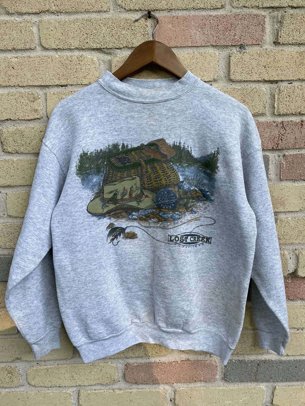 Vintage Vintage 90’s Nature Fishing Gear Sweatshirt Crewneck Size US M / EU 48-50 / 2 - 1 Thumbnail