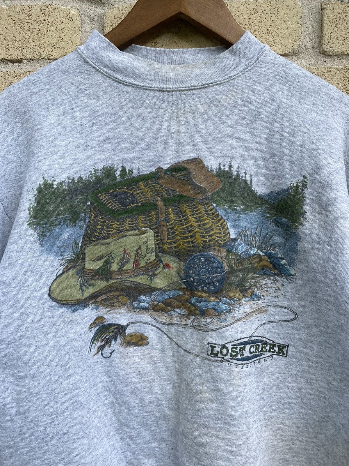 Vintage Vintage 90’s Nature Fishing Gear Sweatshirt Crewneck Size US M / EU 48-50 / 2 - 2 Thumbnail