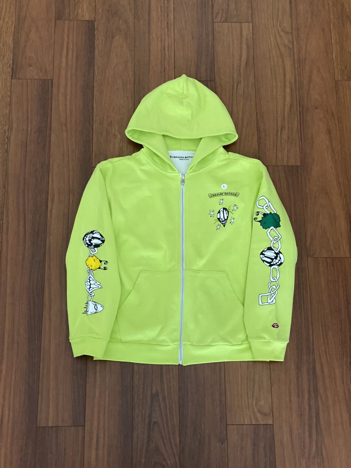 Chrome Hearts Chrome Hearts Matty Boy Neon Yellow Zip Up