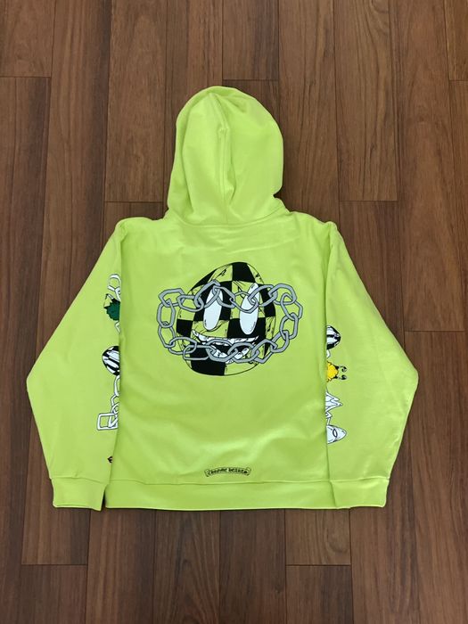 Chrome Hearts Chrome Hearts Matty Boy Neon Yellow Zip Up Hoodie | Grailed