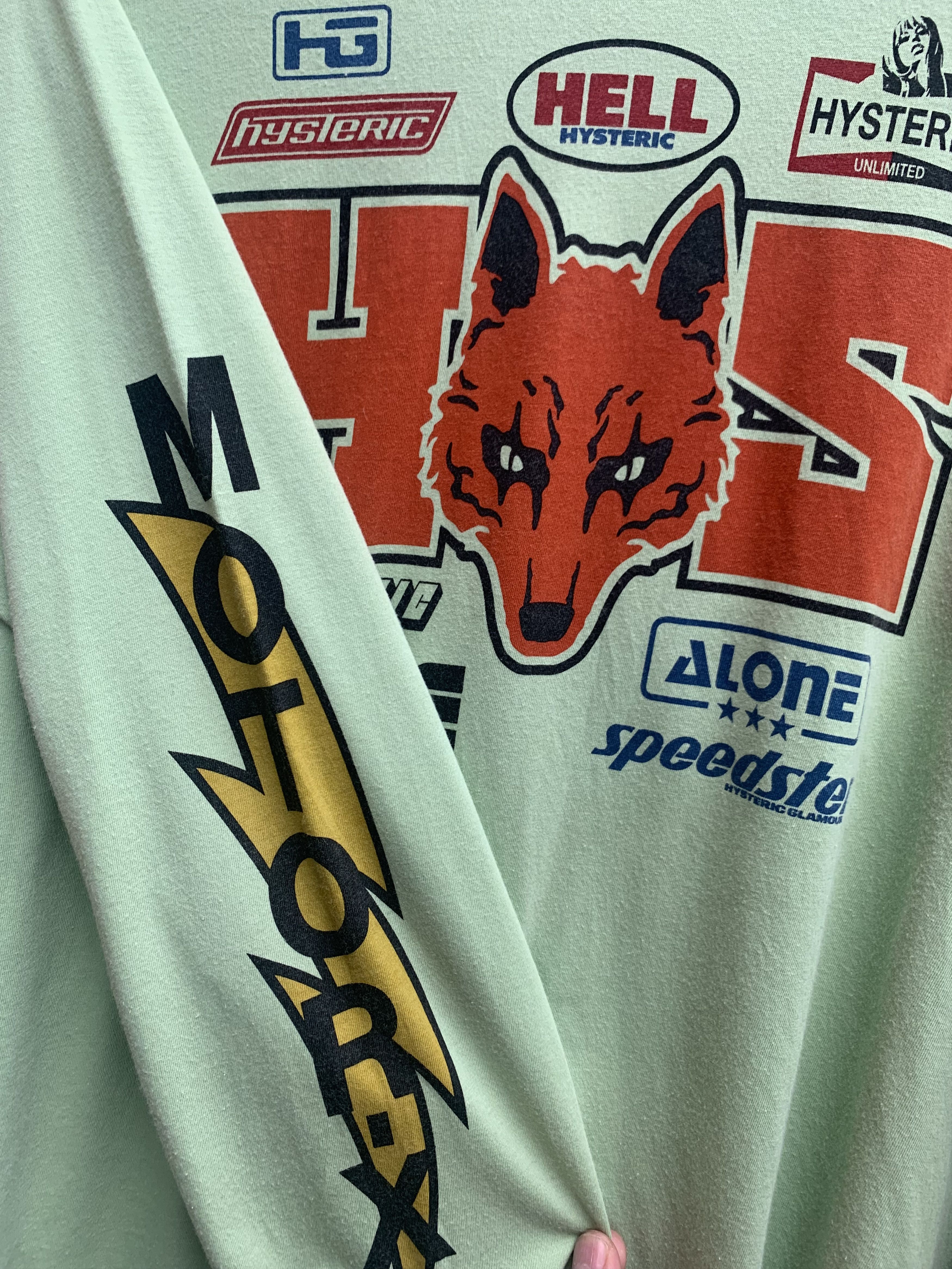 Hysteric Glamour Hysteric Glamour Speedster Motor-x Spellout Long Sleeve Tee Size US L / EU 52-54 / 3 - 4 Thumbnail