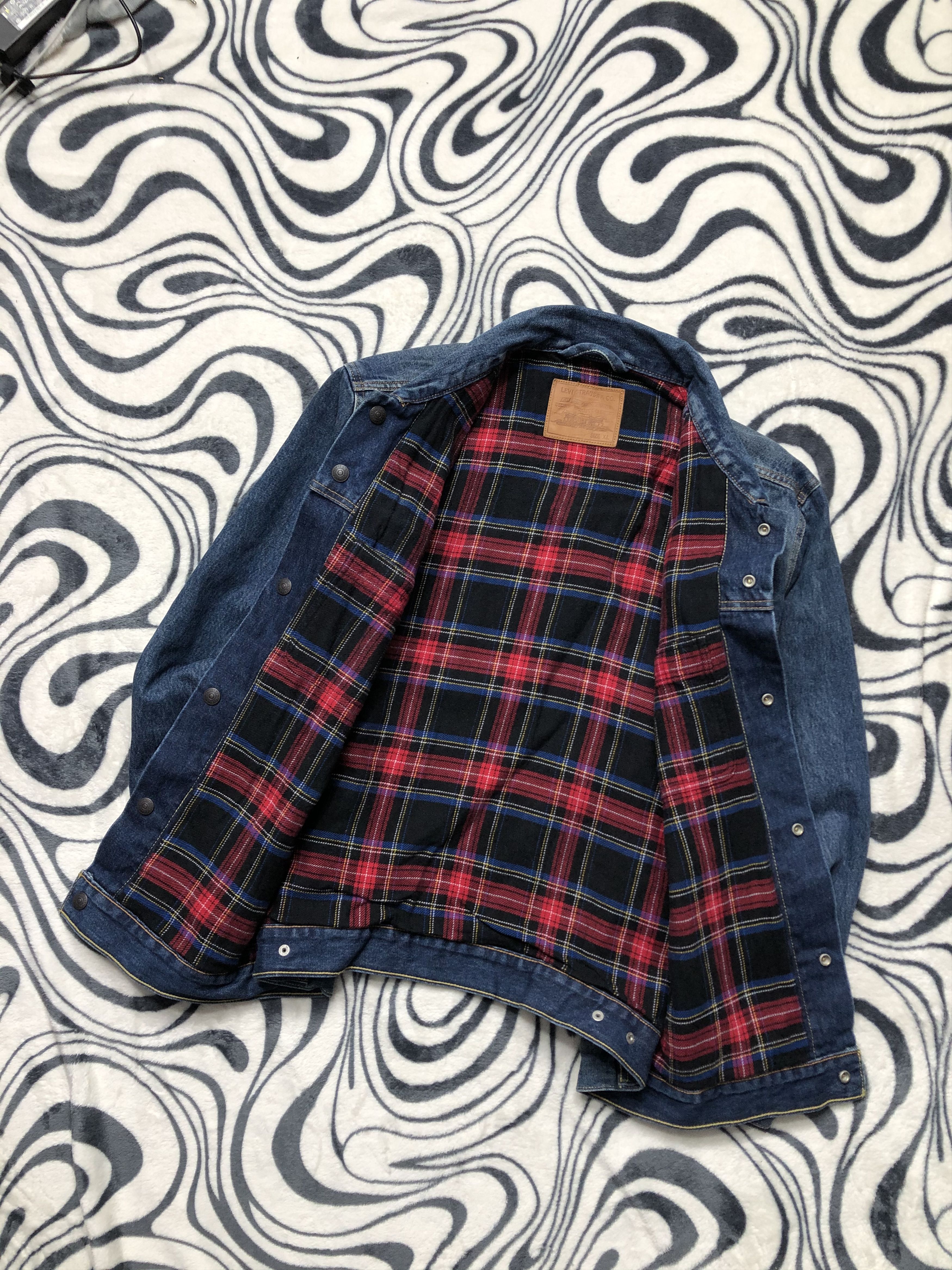 Levi's Levi's Big E Premium Denim Plaid Lined Mens Jacket Size US XL / EU 56 / 4 - 7 Thumbnail