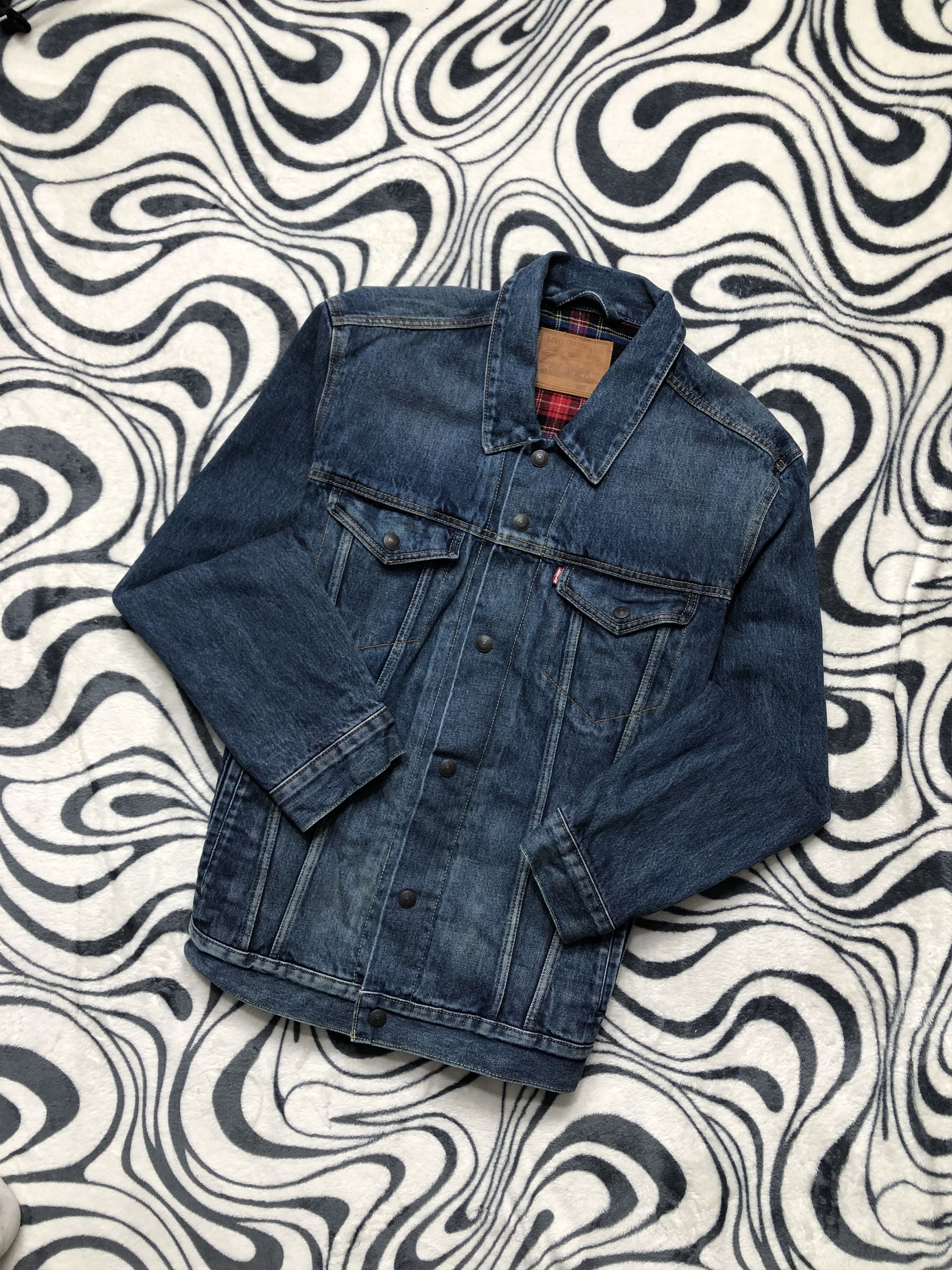 Levi's Levi's Big E Premium Denim Plaid Lined Mens Jacket Size US XL / EU 56 / 4 - 1 Thumbnail