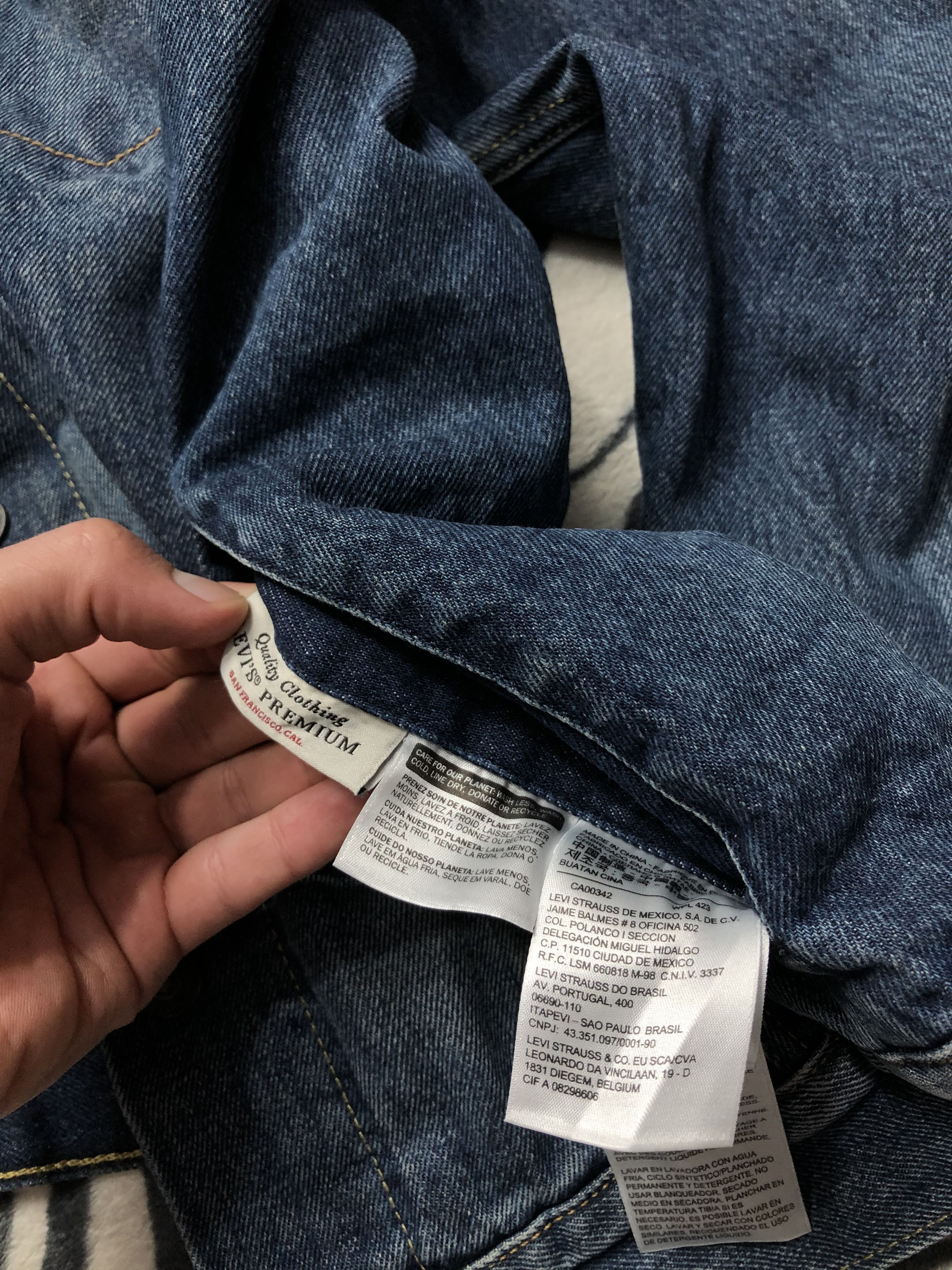 Levi's Levi's Big E Premium Denim Plaid Lined Mens Jacket Size US XL / EU 56 / 4 - 9 Thumbnail