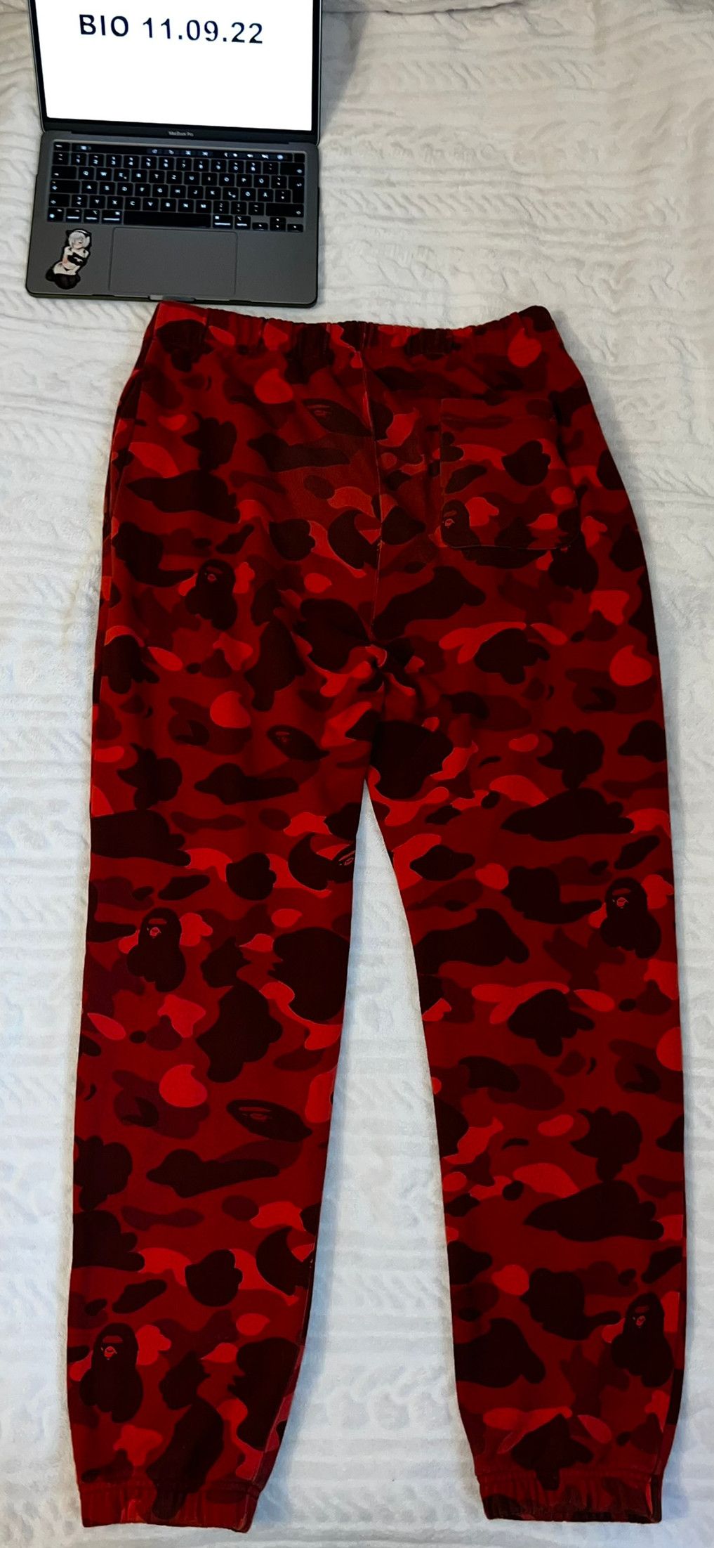 Red bape joggers deals