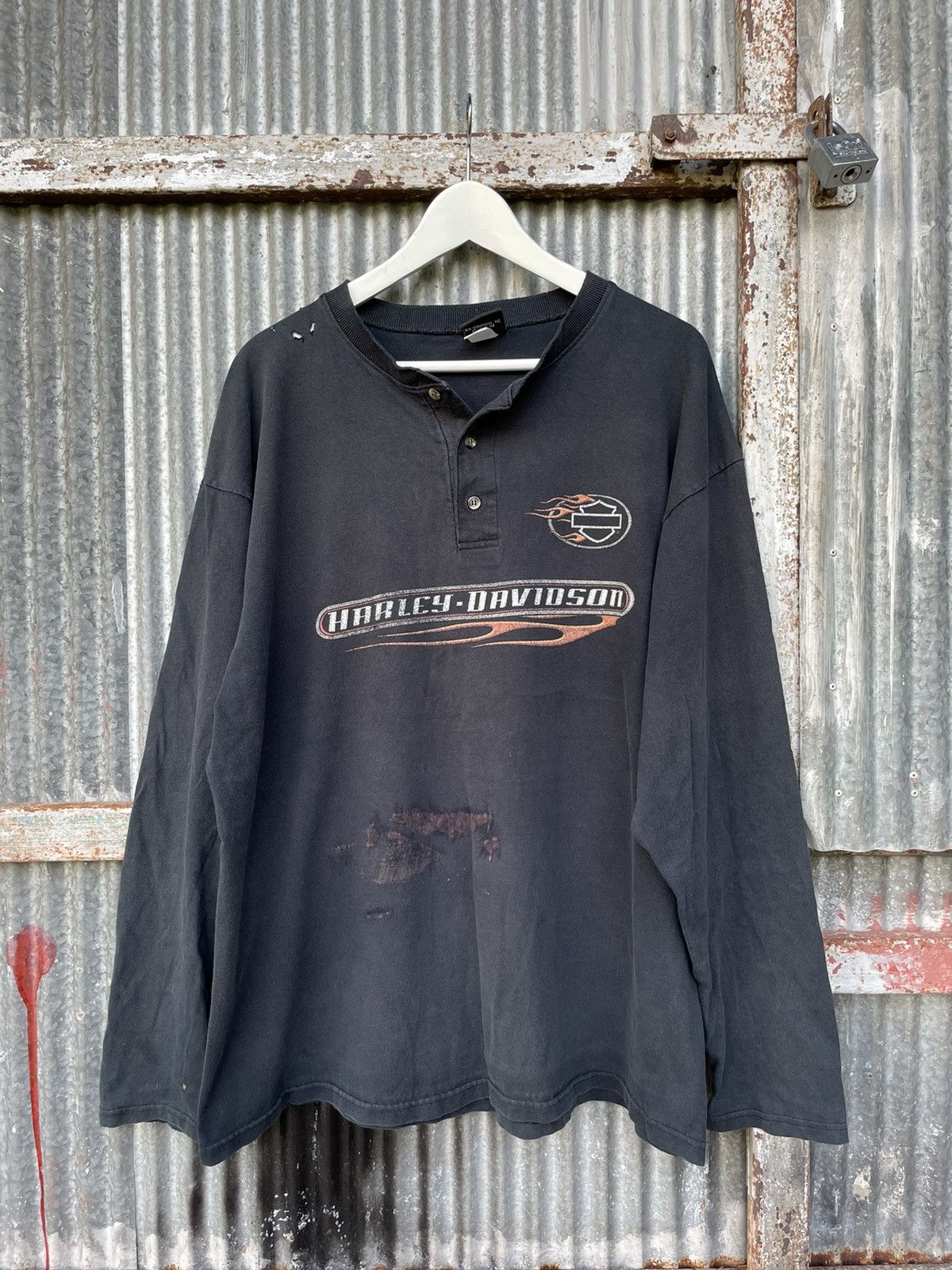 Vintage Harley-davidson long sleeve faded black