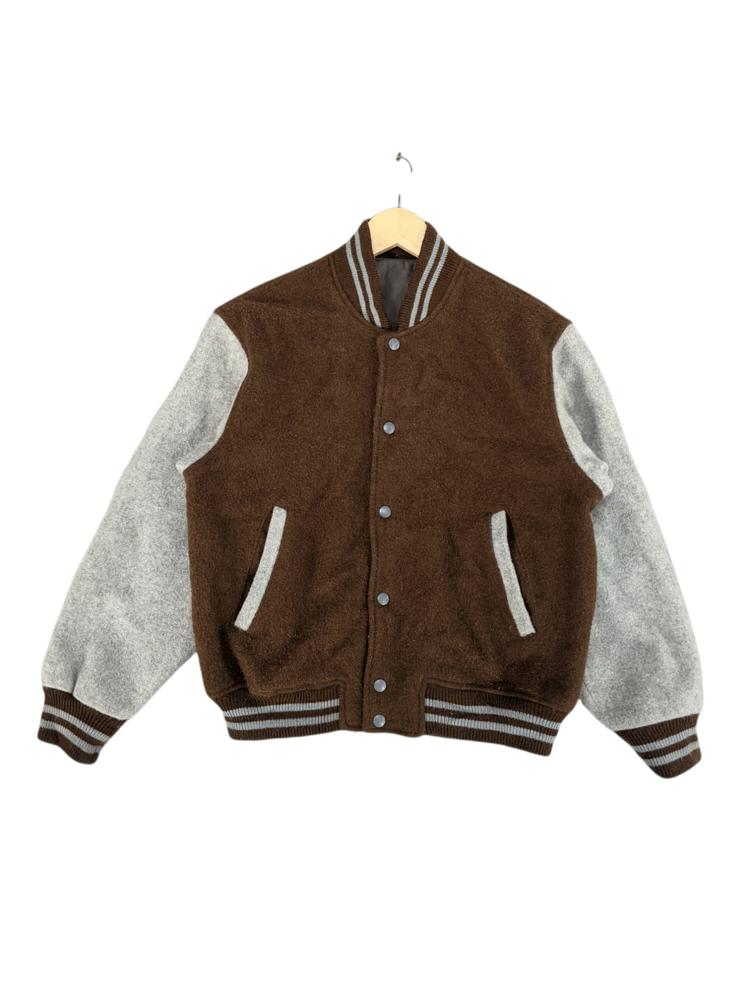 image of Travis Scott Style Varsity Jacket in Brown, Men's (Size Medium)