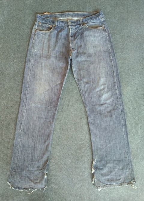 Levi's × Vintage Vintage Levis 501 Straight Leg Distressed Jeans 36x34 Size US 36 / EU 52 - 1 Thumbnail