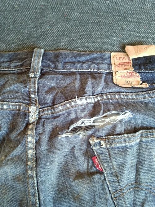 Levi's × Vintage Vintage Levis 501 Straight Leg Distressed Jeans 36x34 Size US 36 / EU 52 - 6 Thumbnail
