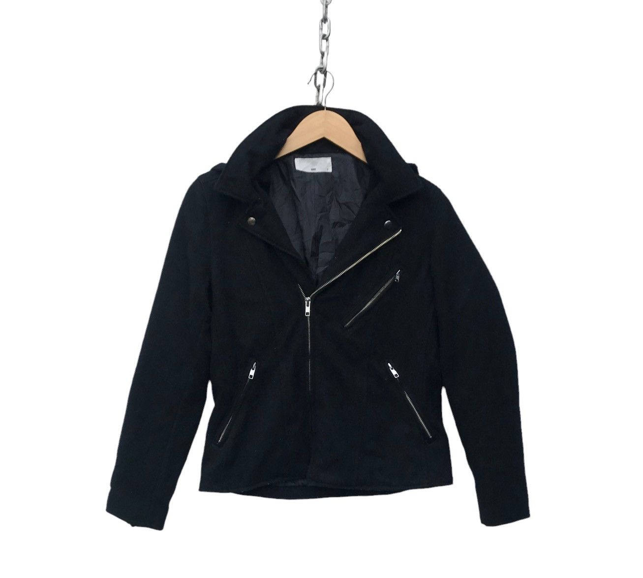 HARE Hare Japan Women Double Collar Hoodie Bikers Jacket Size S / US 4 / IT 40 - 1 Thumbnail