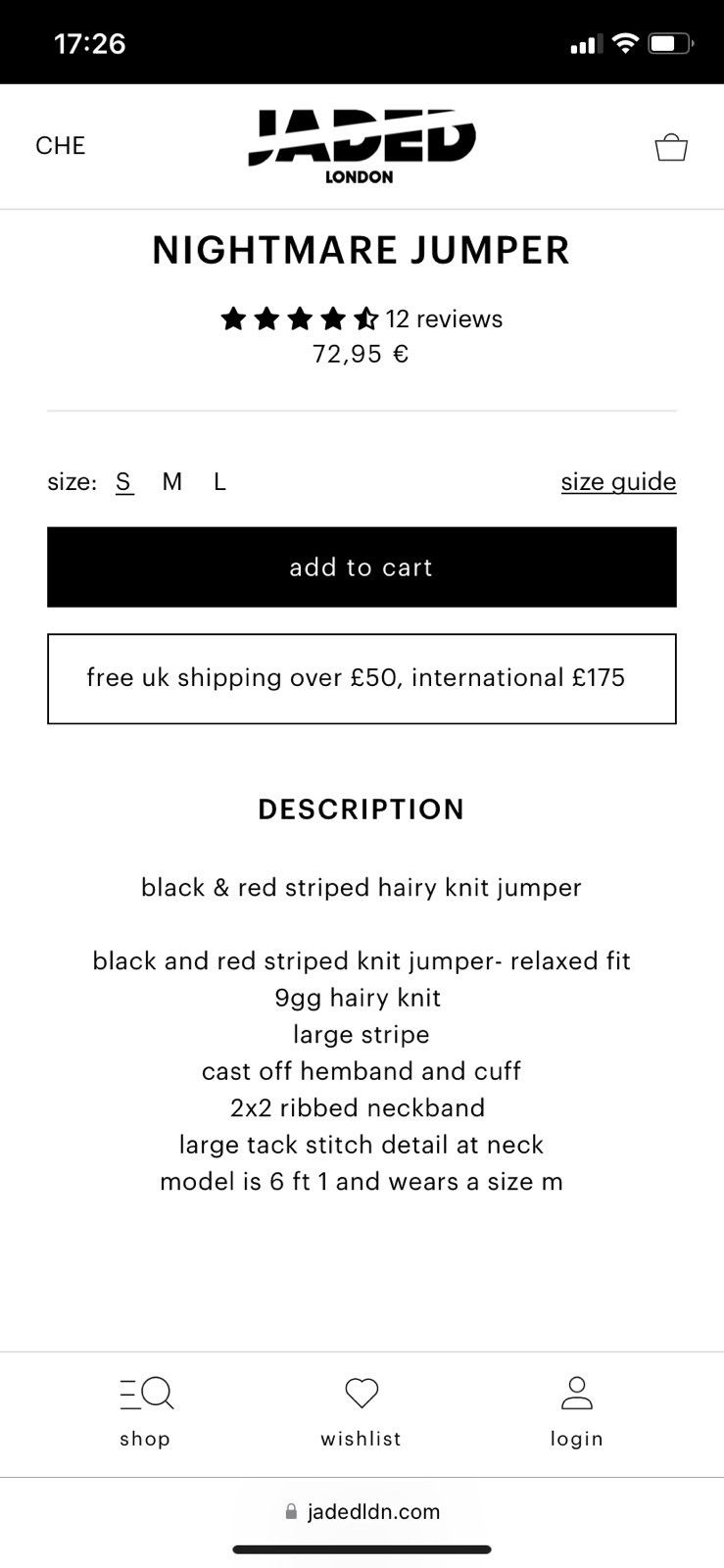 Jaded London Jaded London nightmare jumper knitwear Size US L / EU 52-54 / 3 - 5 Thumbnail