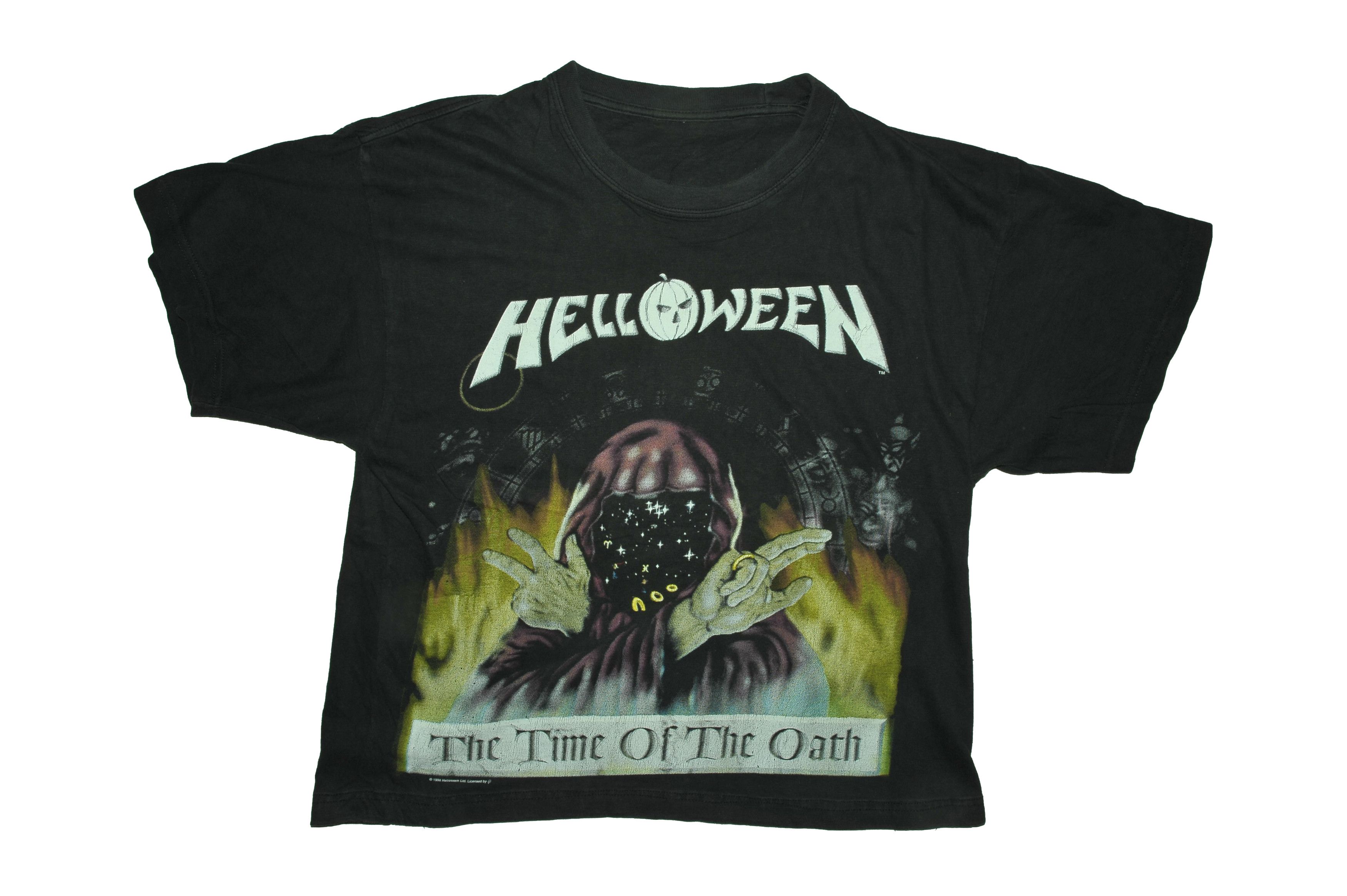 Vintage Vintage 1998 Helloween The Time of the Oath T-shirt Size US L / EU 52-54 / 3 - 1 Thumbnail