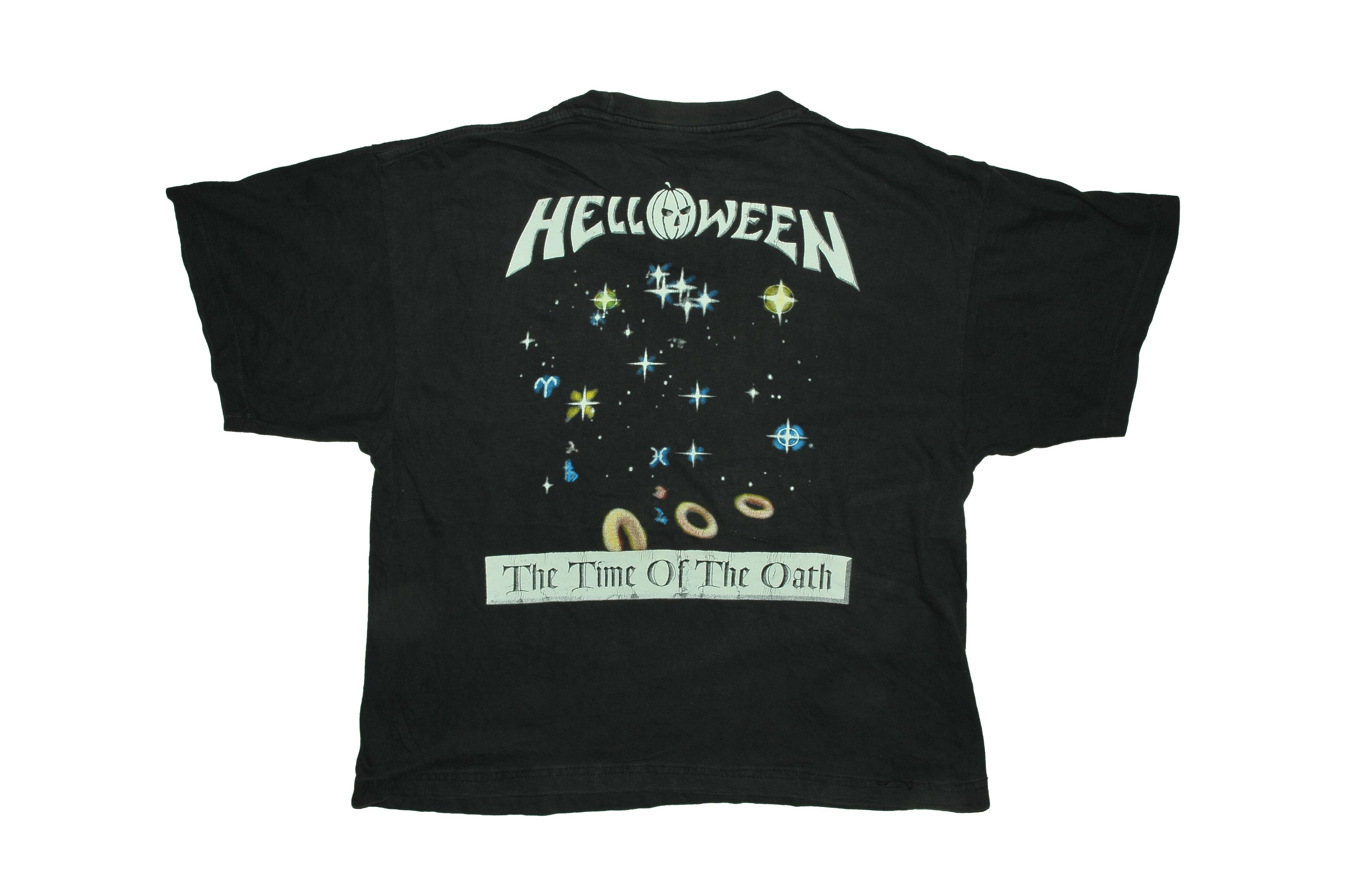 Vintage Vintage 1998 Helloween The Time of the Oath T-shirt Size US L / EU 52-54 / 3 - 2 Thumbnail