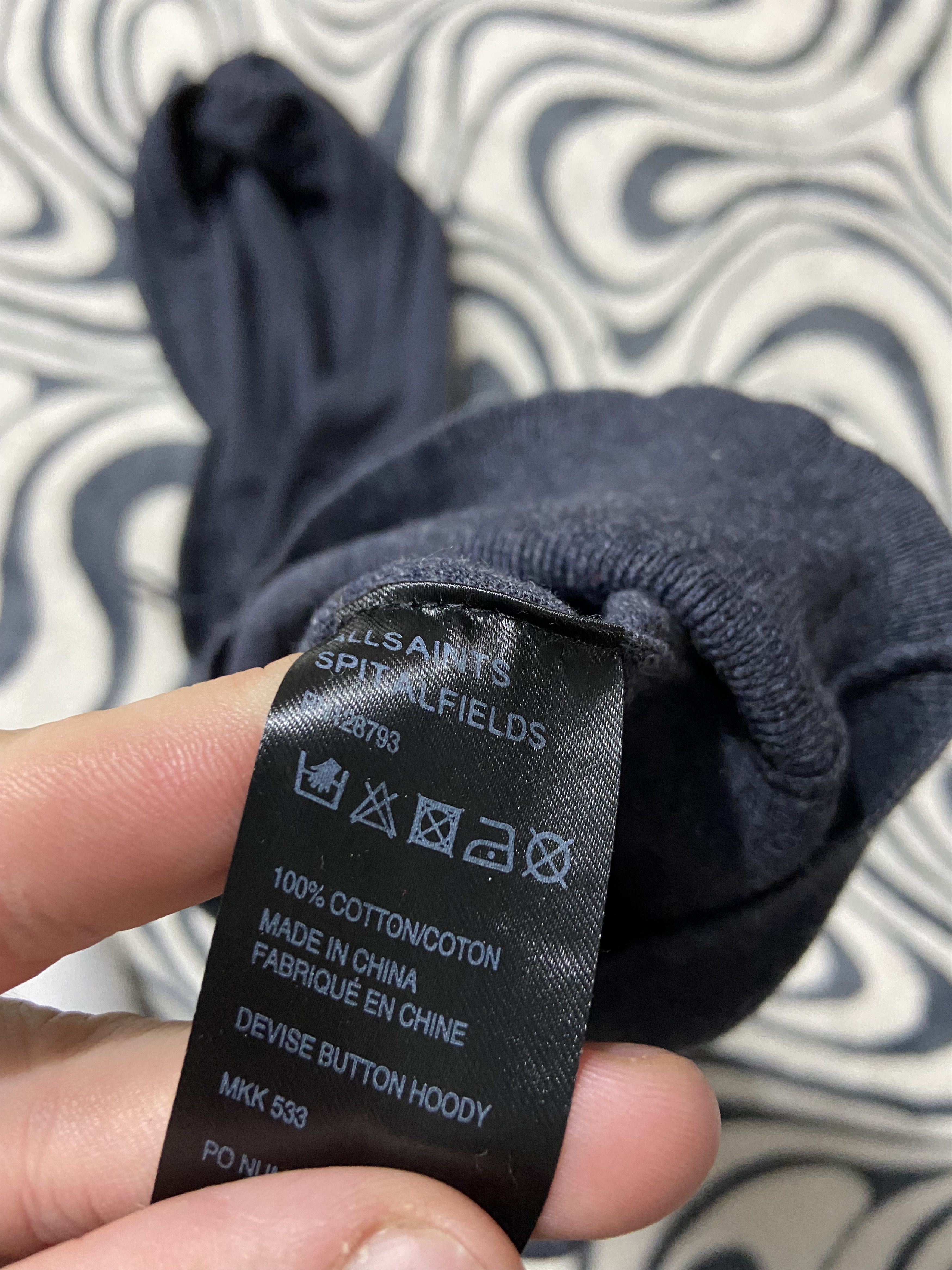 Allsaints All Saints Mens Cotton Hoodie Size US S / EU 44-46 / 1 - 5 Thumbnail