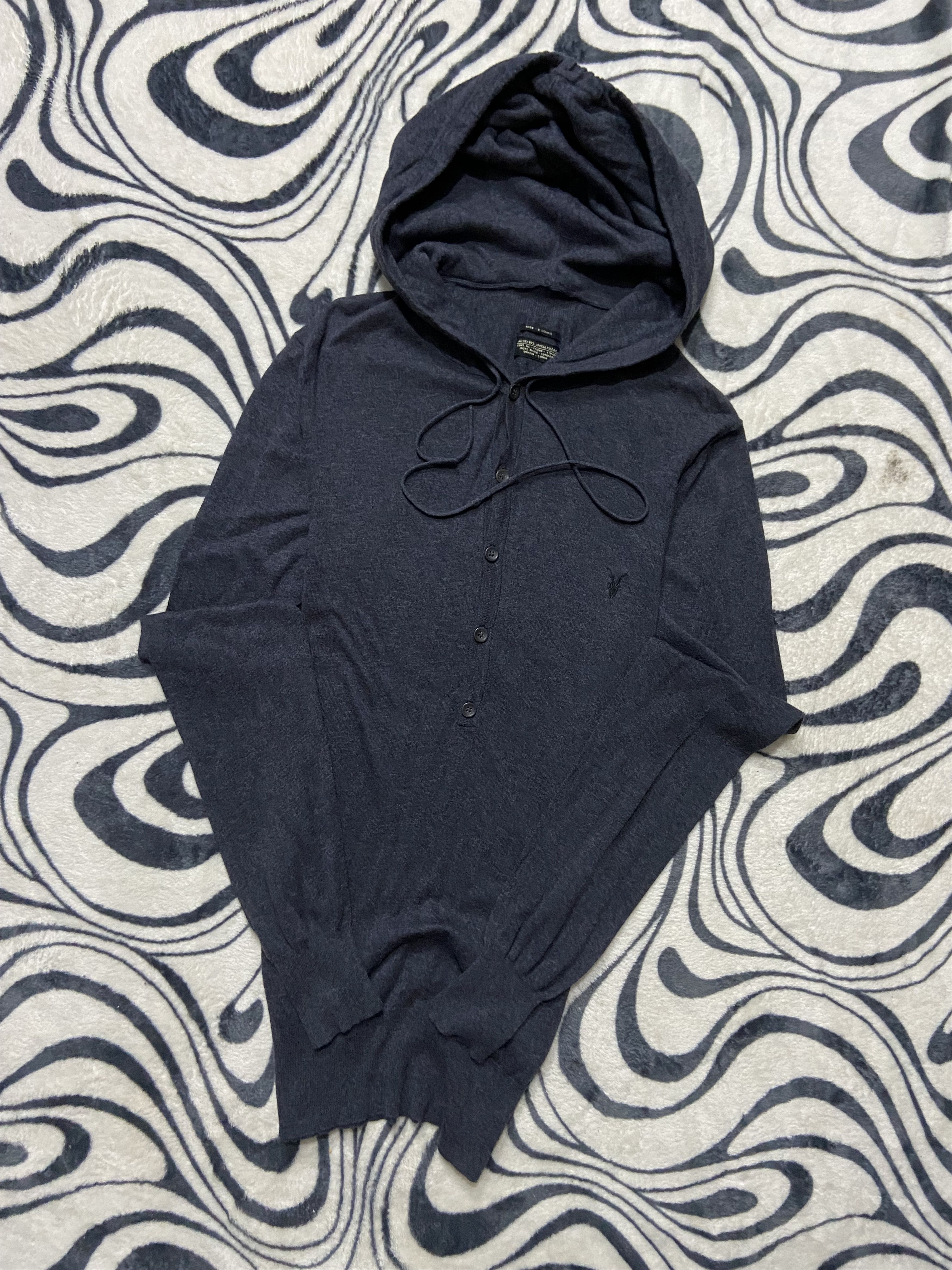 Allsaints All Saints Mens Cotton Hoodie Size US S / EU 44-46 / 1 - 1 Thumbnail