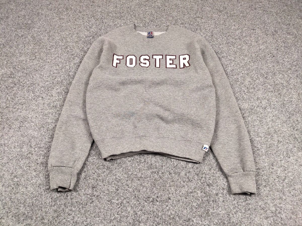 Russell Athletic Vintage 90s Russell Athletic Gray Blank Sweatshirt Pullover Size US M / EU 48-50 / 2 - 2 Thumbnail