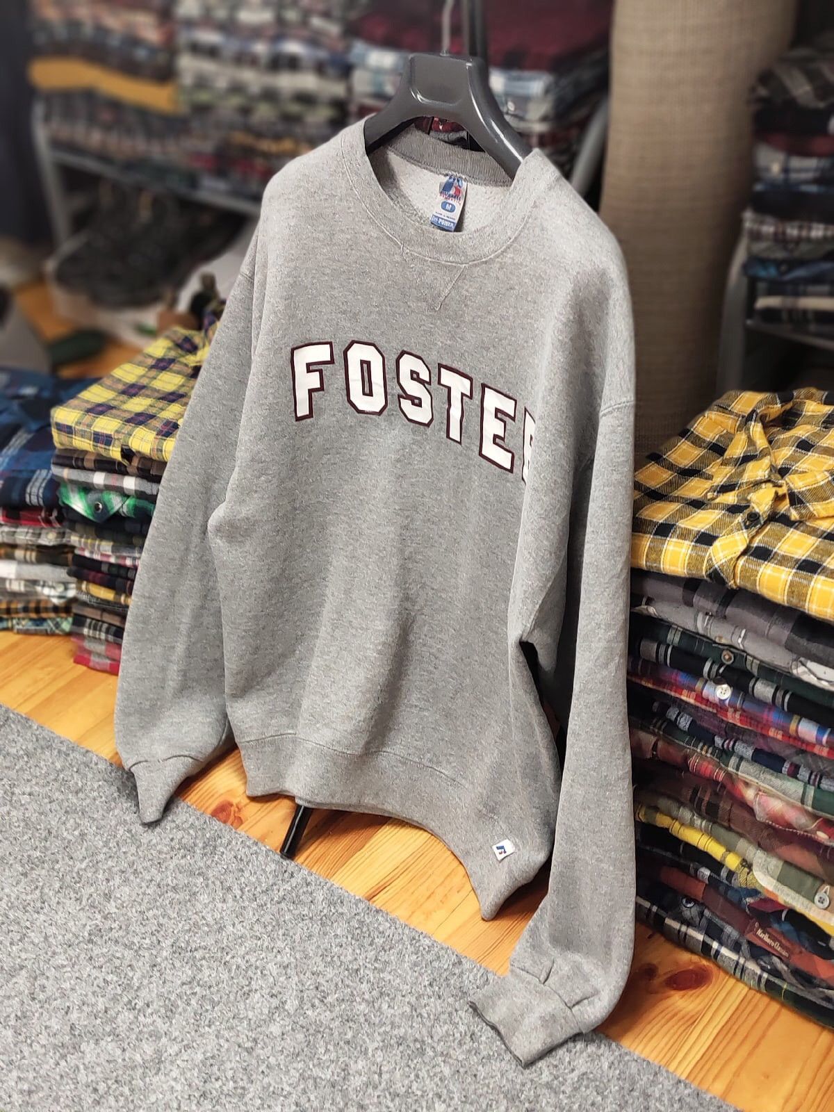 Russell Athletic Vintage 90s Russell Athletic Gray Blank Sweatshirt Pullover Size US M / EU 48-50 / 2 - 19 Thumbnail