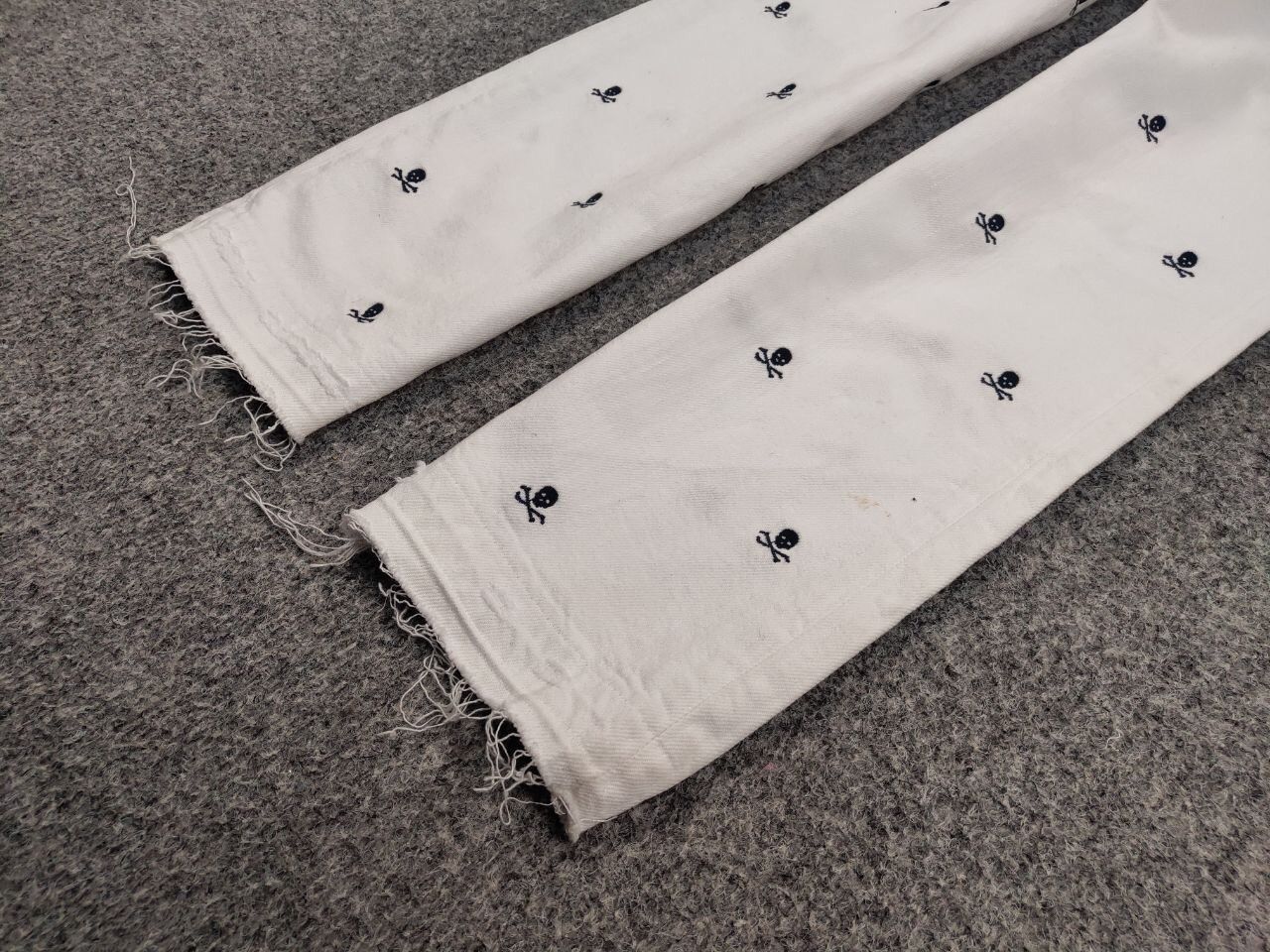 Polo Ralph Lauren Polo Ralph Lauren white Monogram Jeans skull logo Denim Size US 36 / EU 52 - 5 Thumbnail