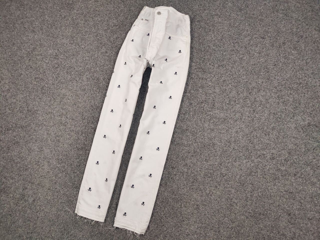 Polo Ralph Lauren Polo Ralph Lauren white Monogram Jeans skull logo Denim Size US 36 / EU 52 - 3 Thumbnail