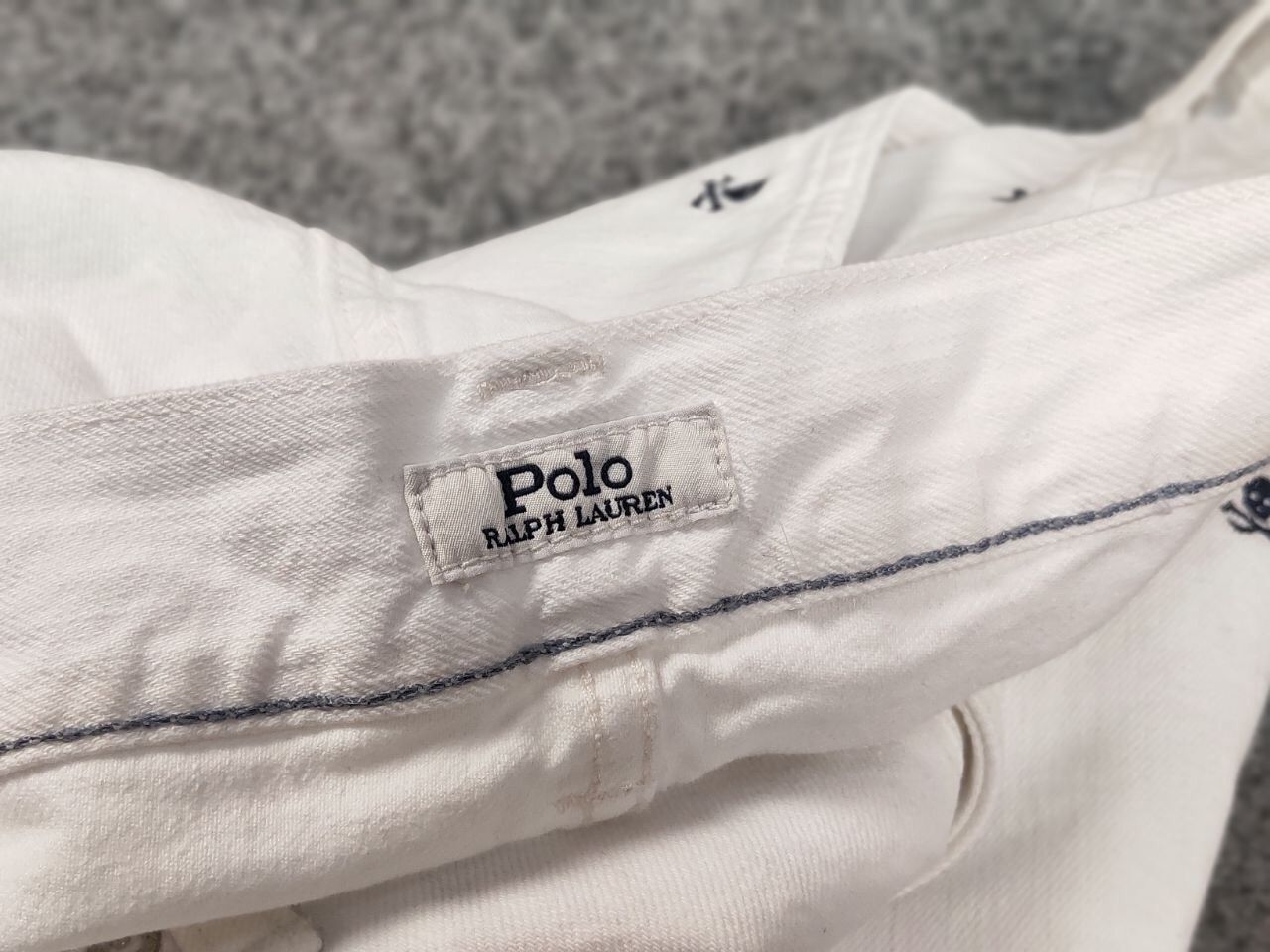 Polo Ralph Lauren Polo Ralph Lauren white Monogram Jeans skull logo Denim Size US 36 / EU 52 - 20 Thumbnail