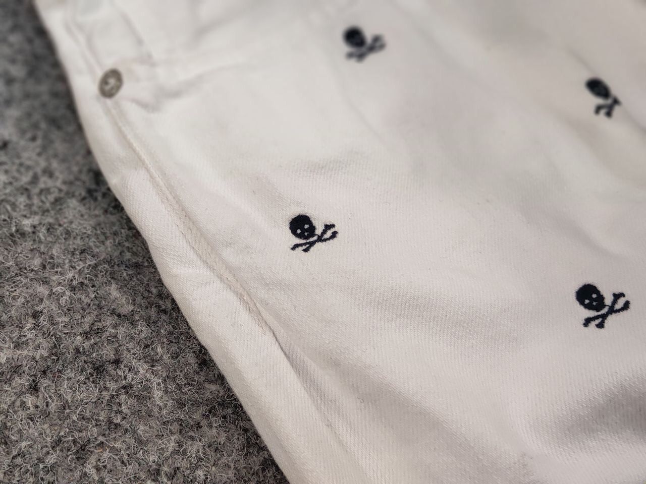 Polo Ralph Lauren Polo Ralph Lauren white Monogram Jeans skull logo Denim Size US 36 / EU 52 - 12 Thumbnail