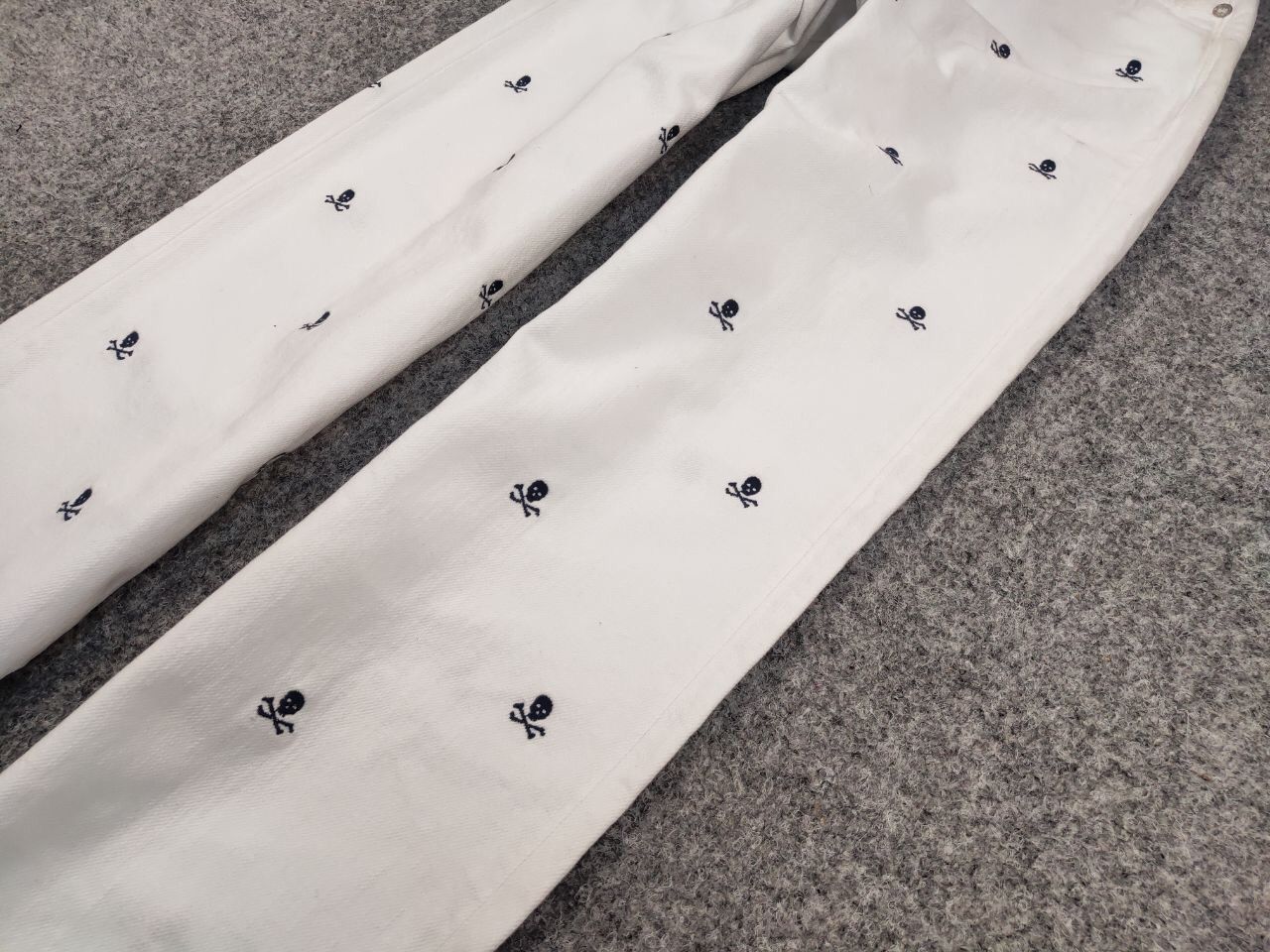 Polo Ralph Lauren Polo Ralph Lauren white Monogram Jeans skull logo Denim Size US 36 / EU 52 - 6 Thumbnail